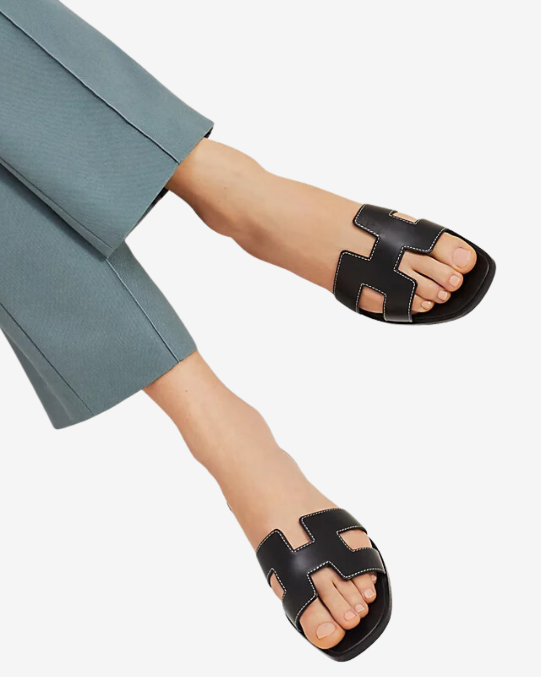 Scarpe Hermès | Sandali Oran in Vitello Box | MilanoMarktPlace