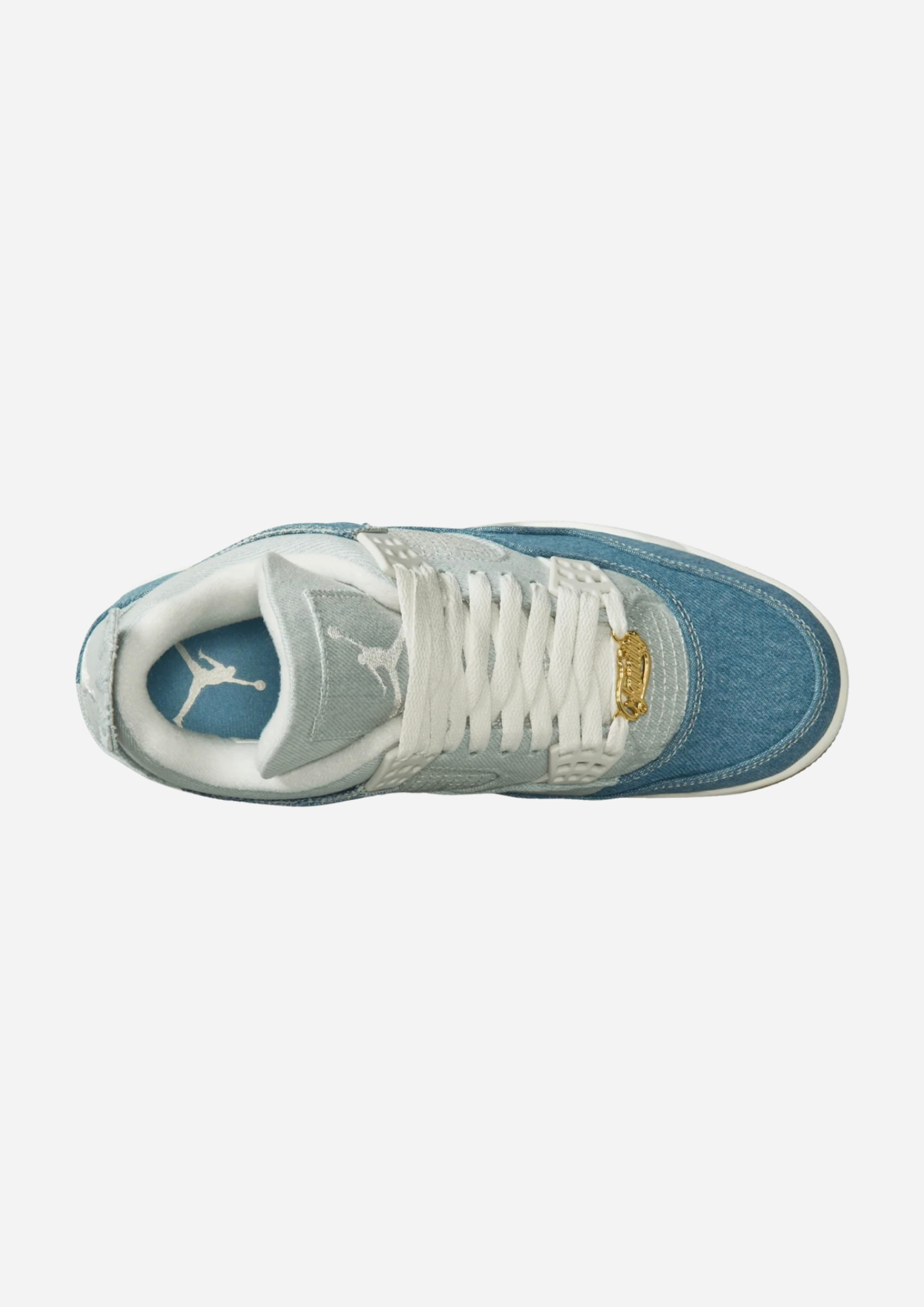 Air Jordan 4 Retro Denim Tex Sliten Blå Dam