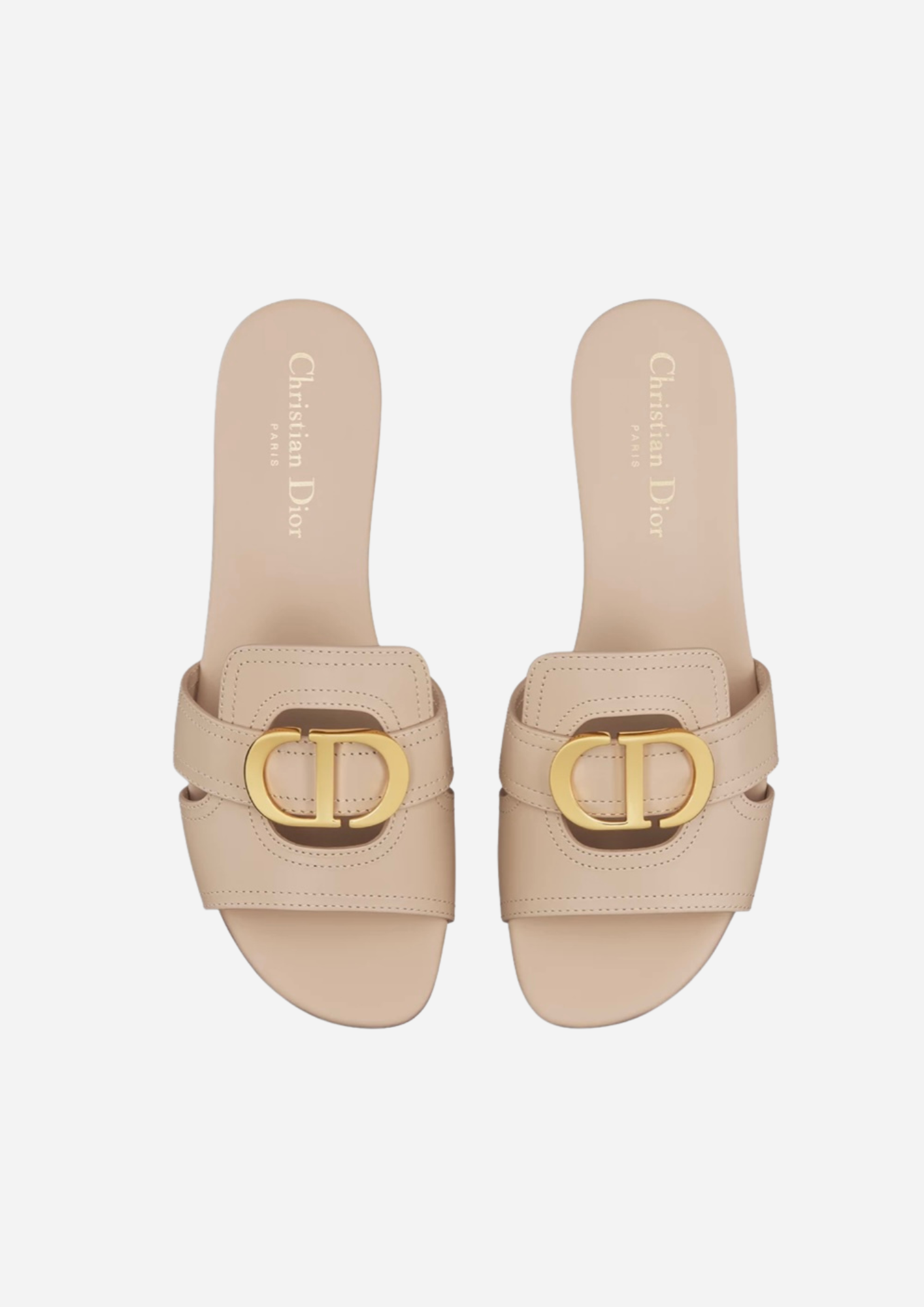 DIOR SANDAAL BEIGE MET GOUDEN GESP