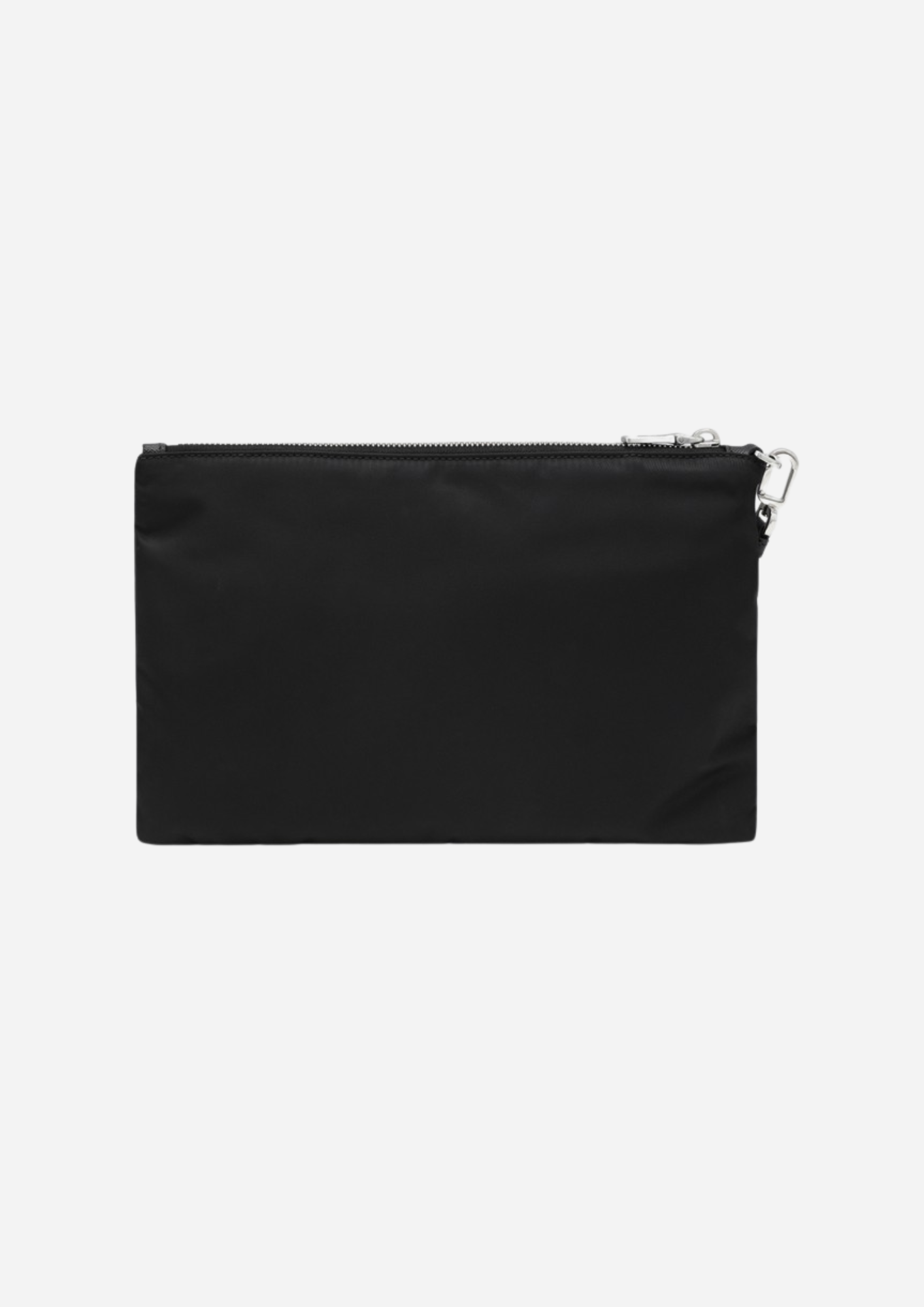PRADA BLACK POUCH IN RE-NYLON AND SAFFIANO