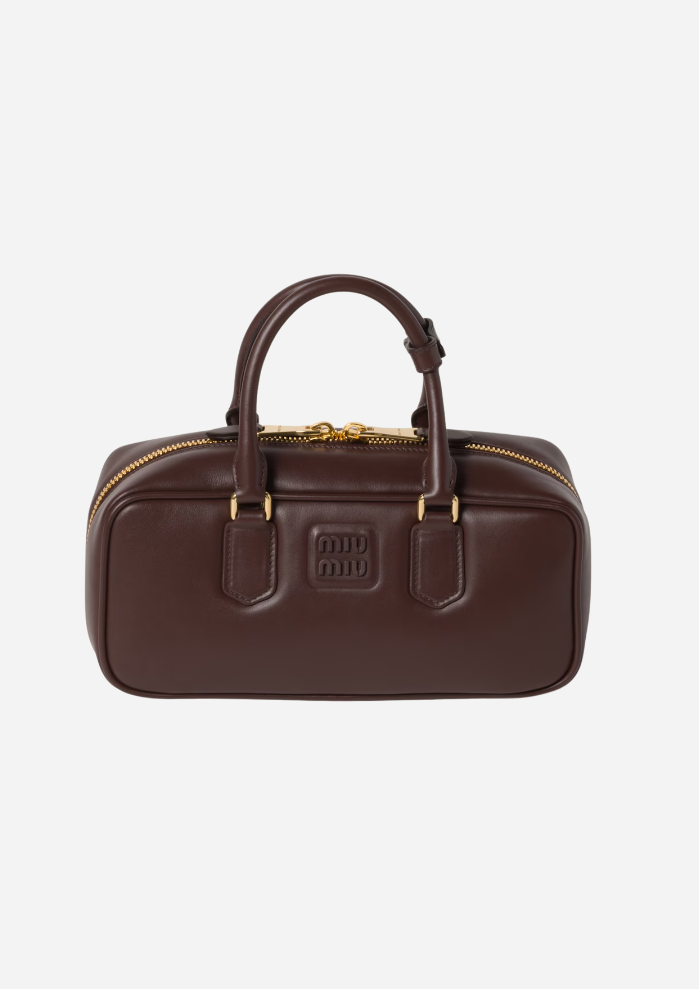 MIU MIU BORSA ARCADIE GROOT IN RADICA LEER