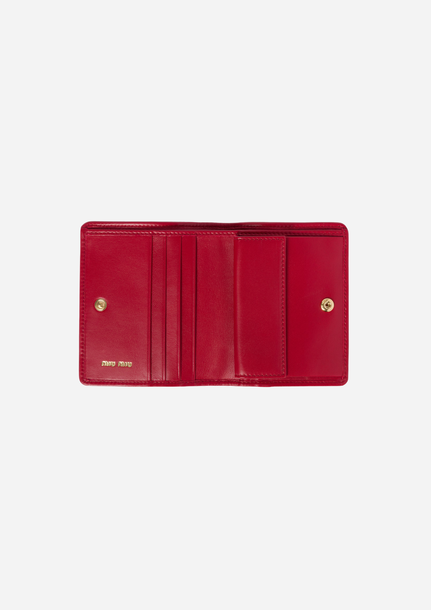 MIU MIU PORTAFOGLIO PICCOLO IN NAPPA MATELASSÉ ROSSO