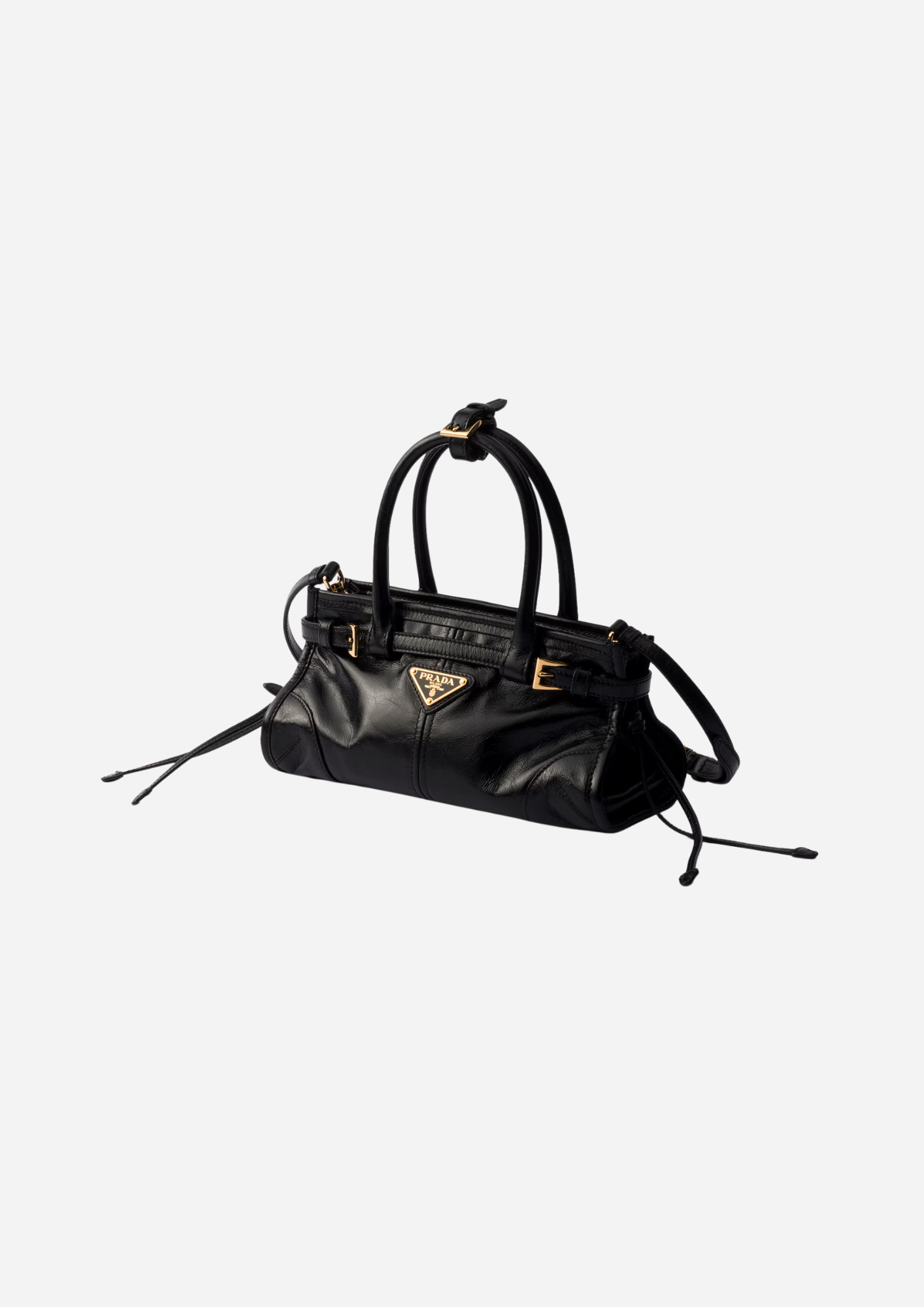 PRADA BONNIE MINI BLACK LEATHER HANDBAG