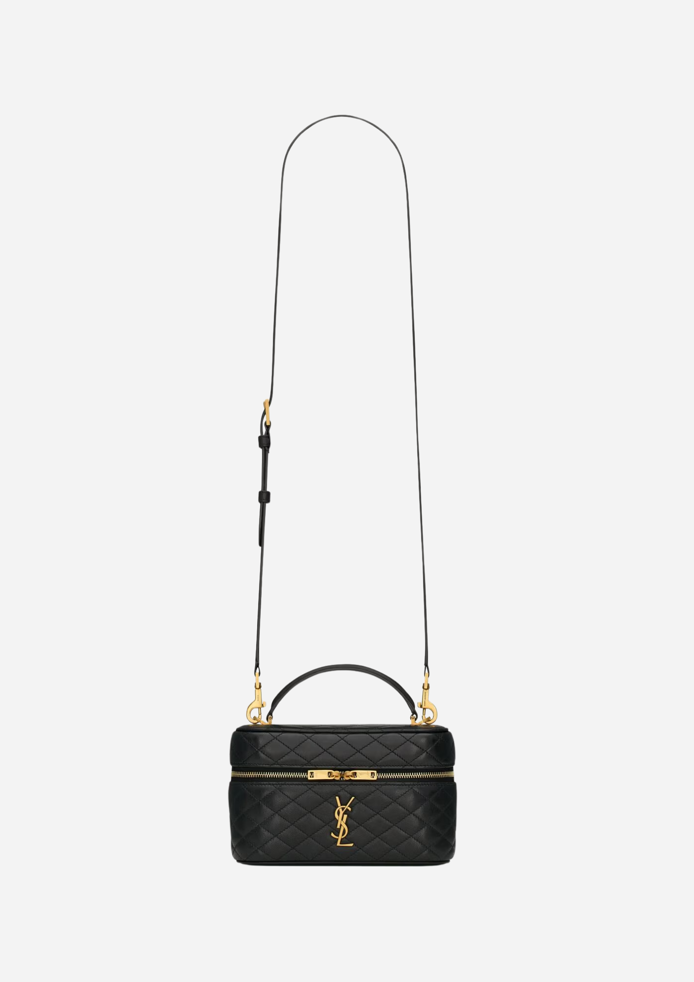 SAINT LAURENT BORSA GABY VANITY MEDIUM IN PELLE DI AGNELLO NERA