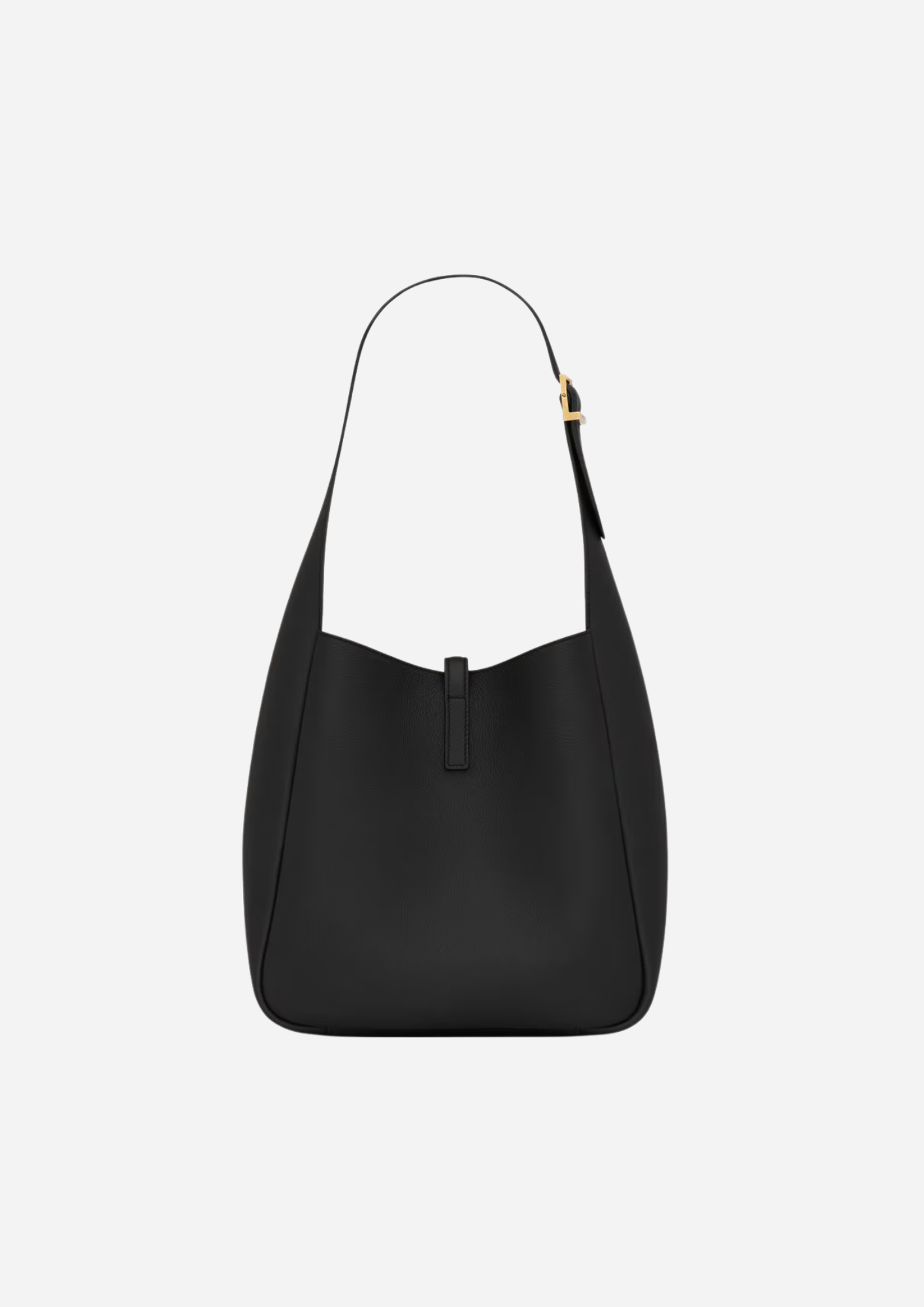 Saint Laurent Borsa Le 5 À 7 Small Morbida in Pelle Martellata Nera