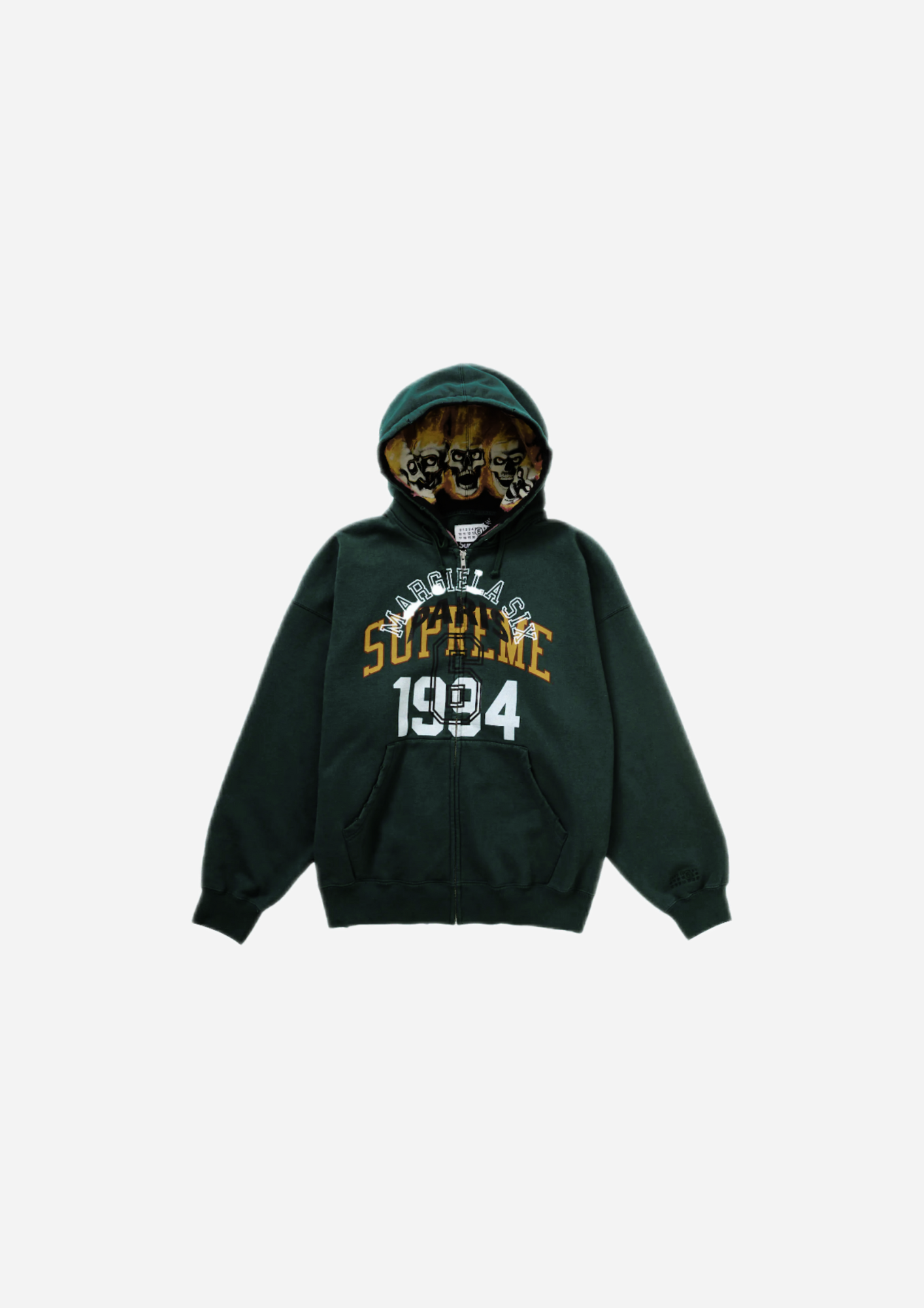 SUPREME MM6 MAISON MARGIELA ZIP UP HOODED DARK GREEN