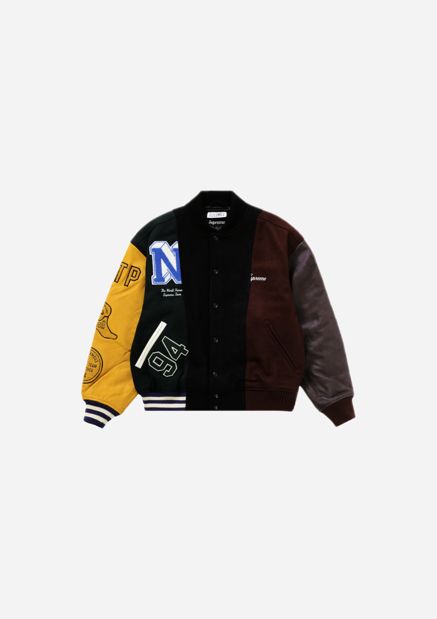SUPREME MM6 MAISON MARGIELA SPLIT VARSITY JACKET