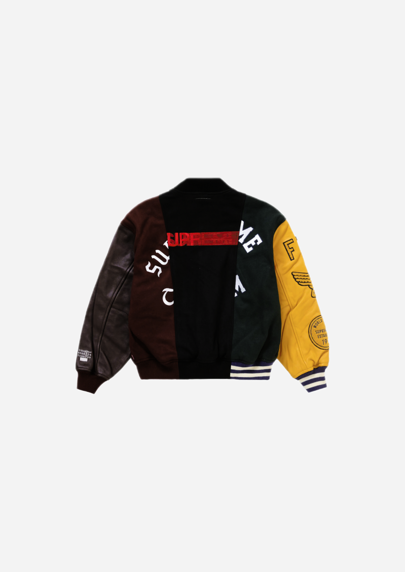 SUPREME MM6 MAISON MARGIELA SPLIT VARSITY JACKET