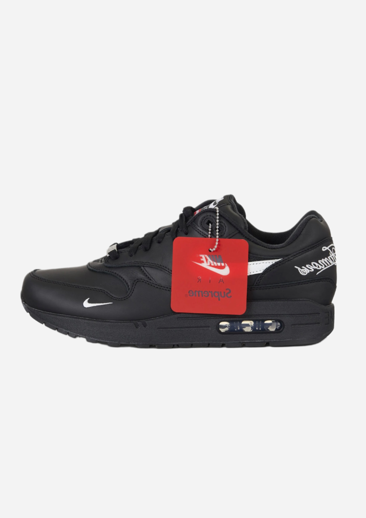 NIKE AIR MAX 1 '87 SP SUPREME BLACK WHITE