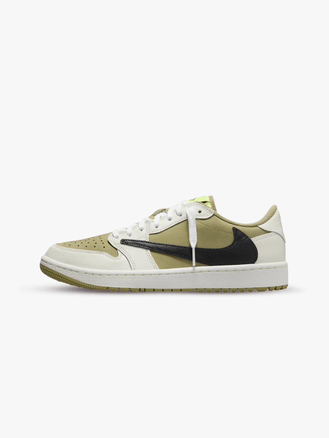 JORDAN 1 LOW TRAVIS SCOTT NEUTRAL OLIVE GOLF