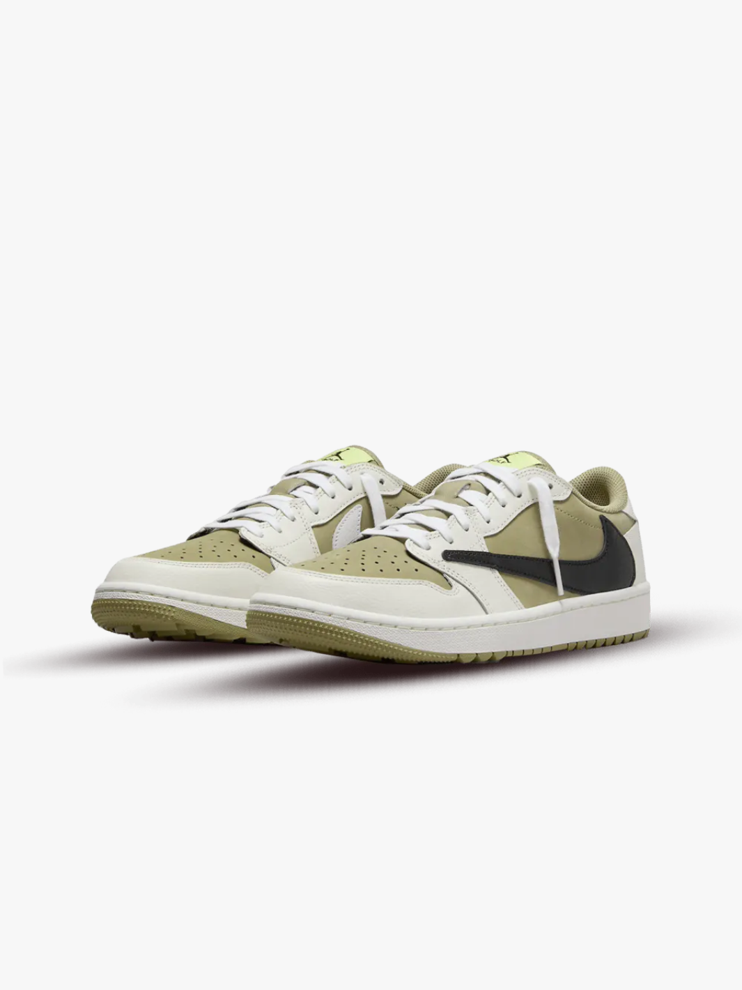 JORDAN 1 LOW TRAVIS SCOTT NEUTRAL OLIVE GOLF