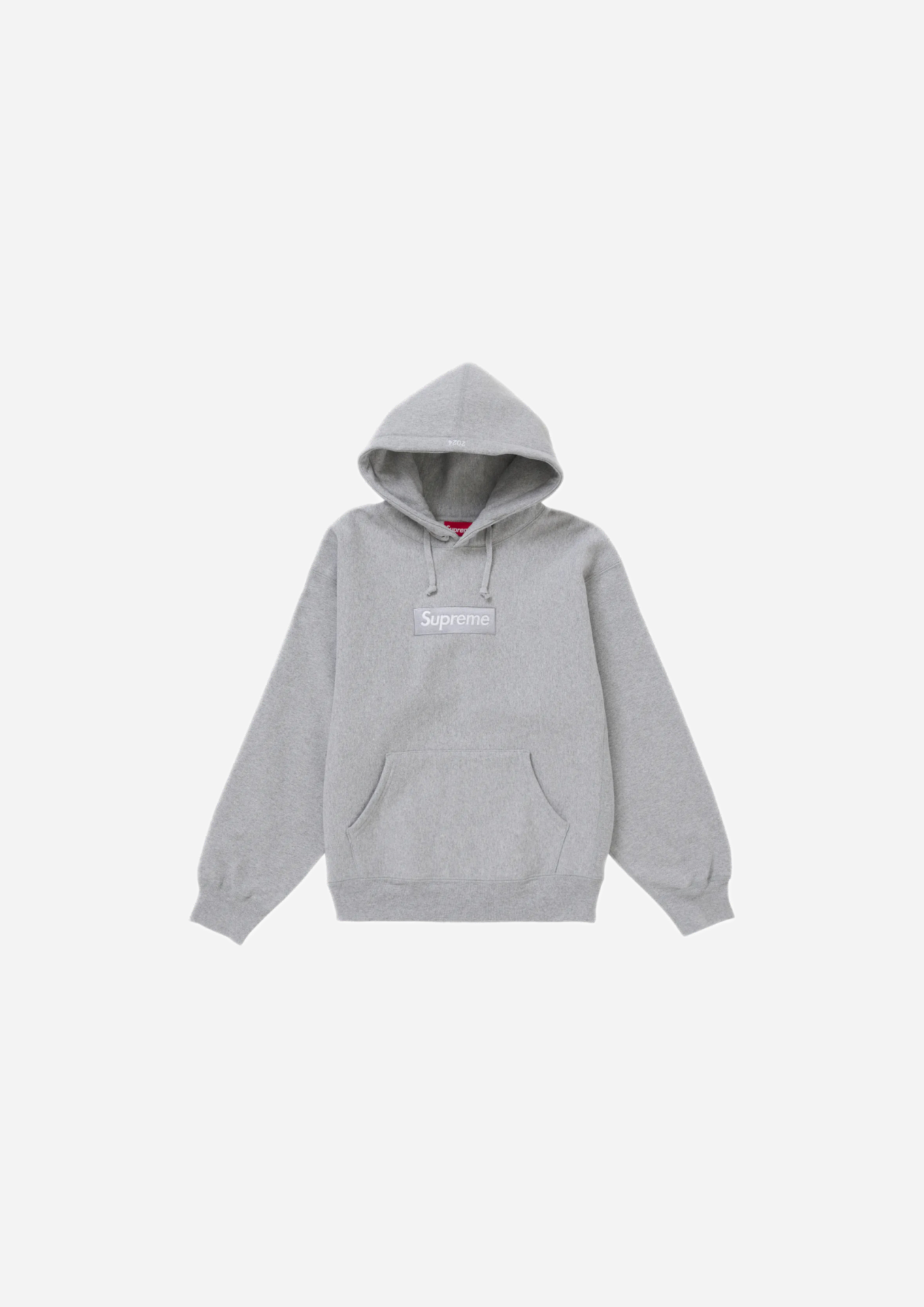 Supreme Box Logo Hooded Sweatshirt FW24 Grey - The Essence Supreme Box Logo Hooded Sweatshirt FW24 Grey - The Essence