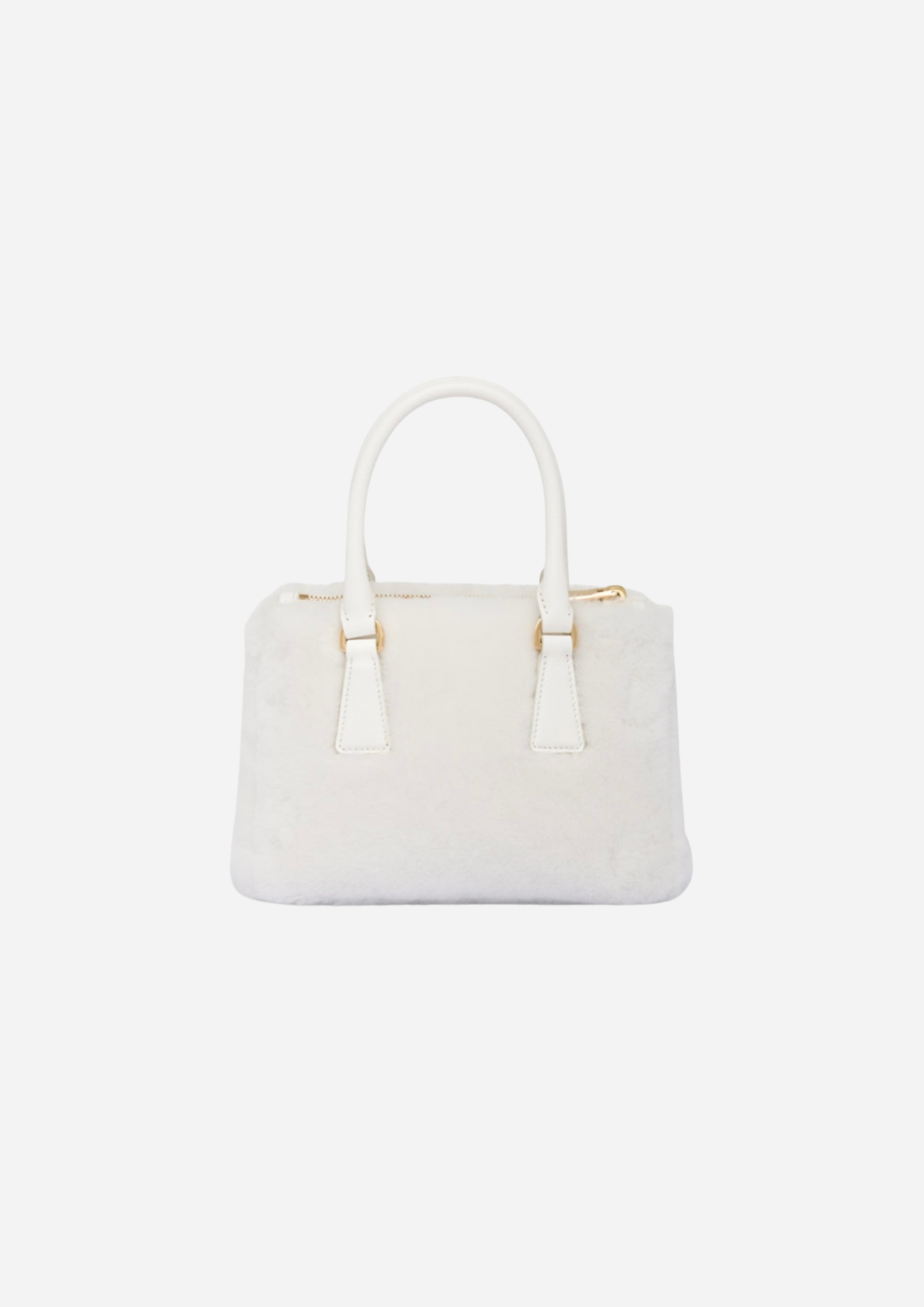 BOLSA PRADA GALLERIA MINI EN MOUTÓN BLANCO