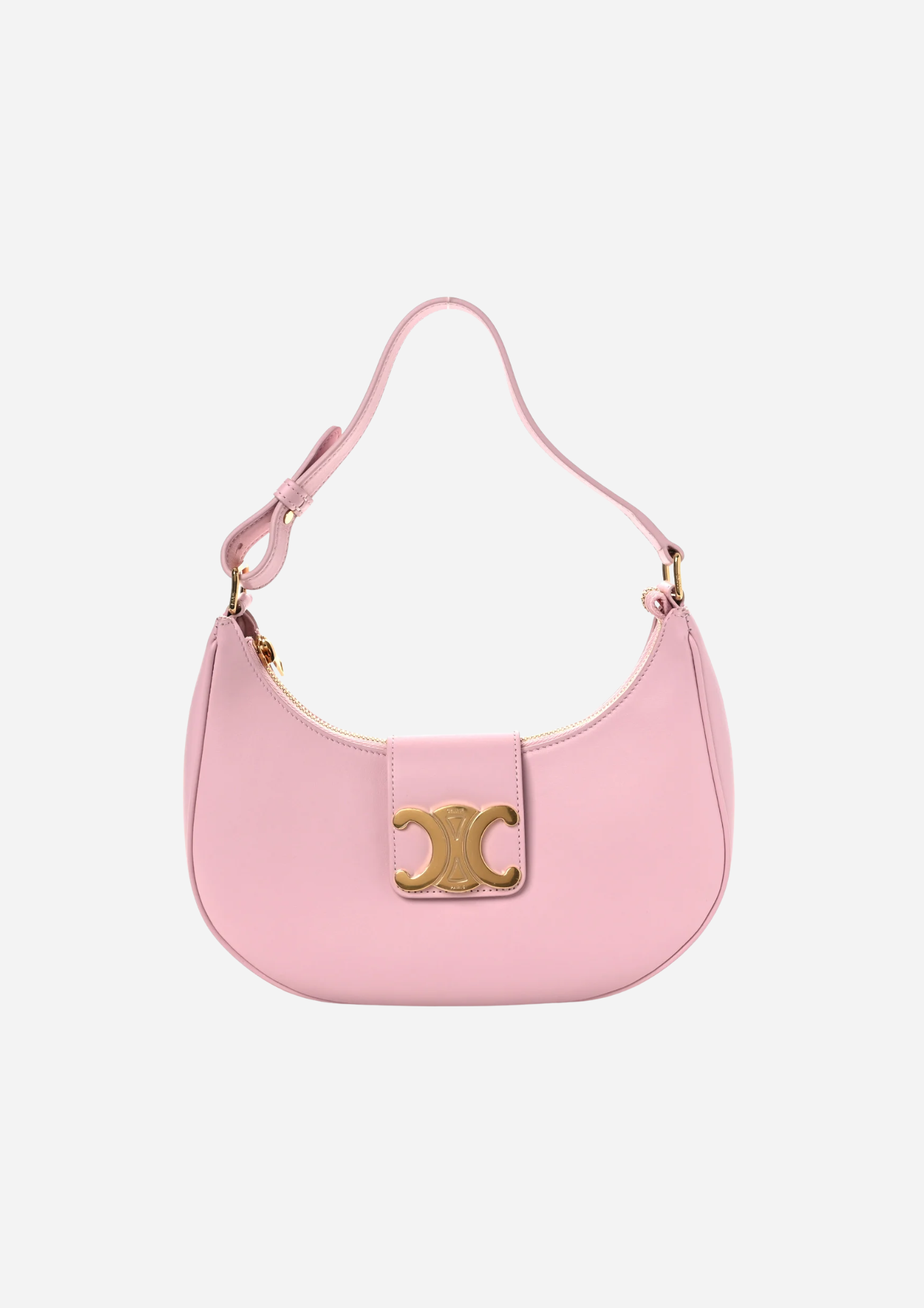 Celine Ava Triomphe Medium rosa pastello vista frontale