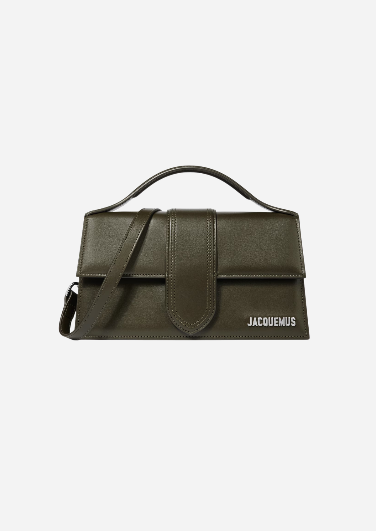Jacquemus Le Grand Bambino Khaki Scuro, vista frontale