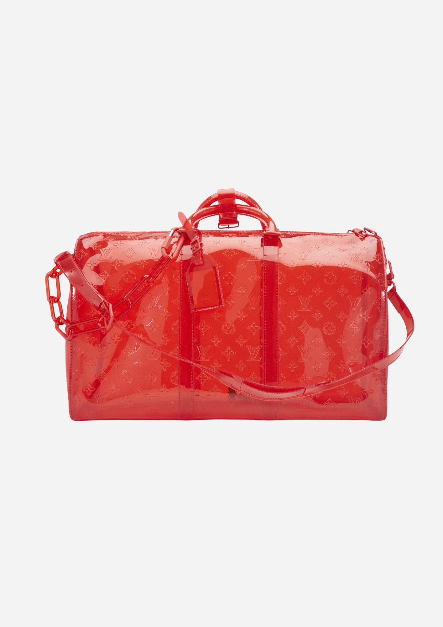 Louis Vuitton x Virgil Abloh Keepall Bandoulière 50 M53274 in PVC Monogram rosso
