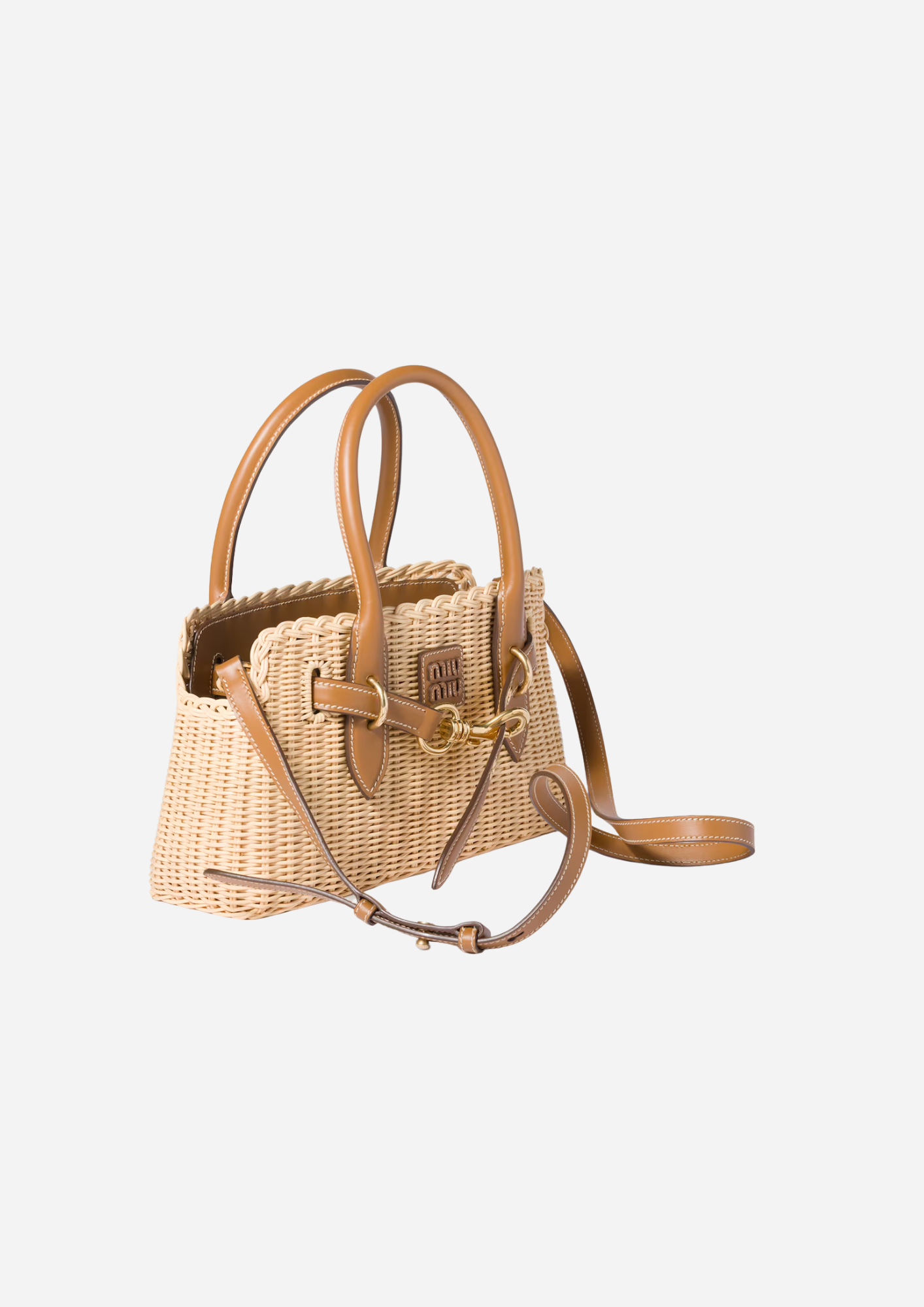 Miu Miu Aventure Vimini Caramel - 5BA311_ABVU_F0KFZ_V_OOO | MilanoMarktPlace