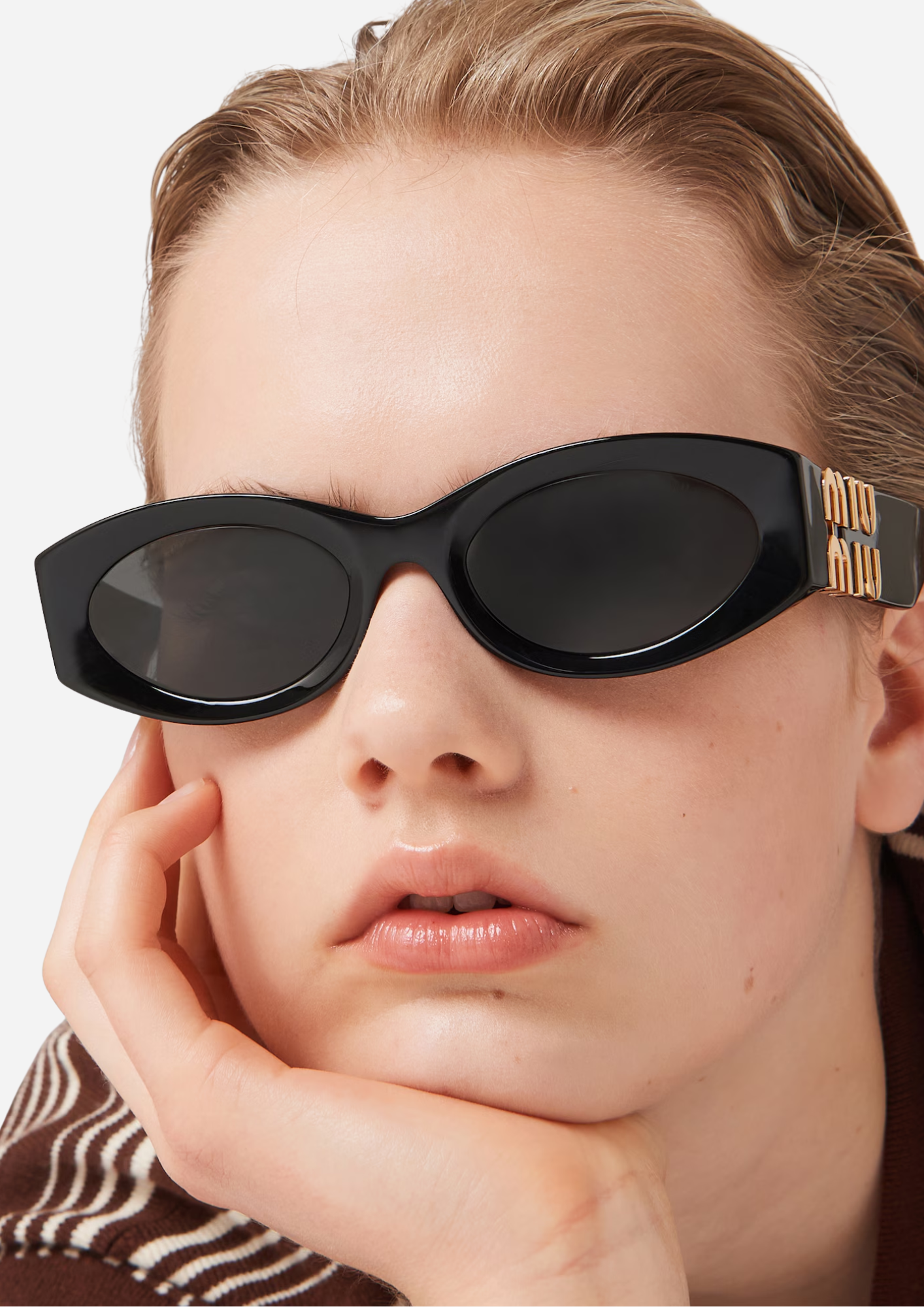 Miu Miu Glimpse Occhiali Sole Neri -SMU11W_E1AB_F05S0_C_054 | MilanoMarktPlace