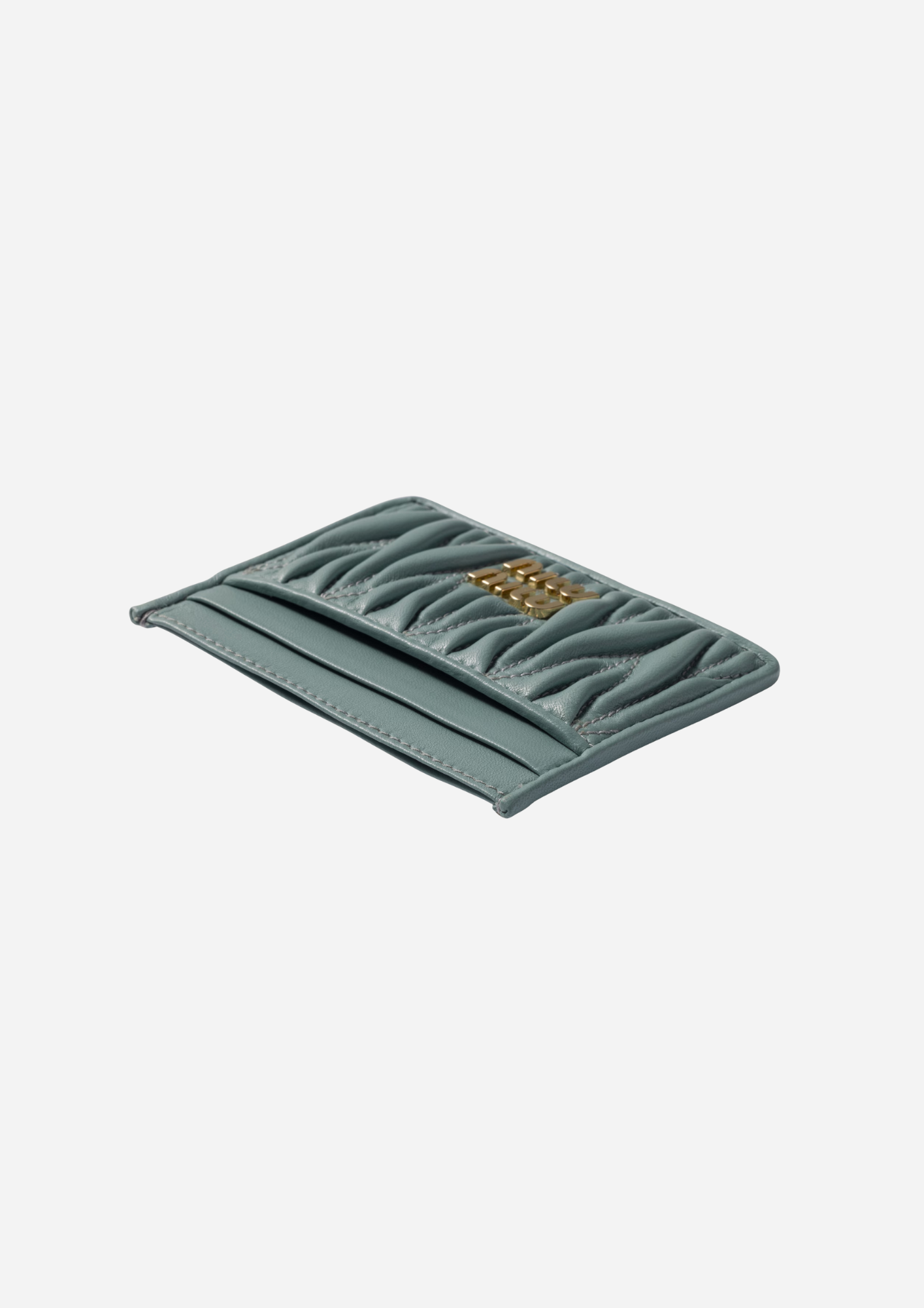 Miu Miu Portacarte Matelassé Linfa - 5MC076_AFPP_F0035 | MilanoMarktPlace