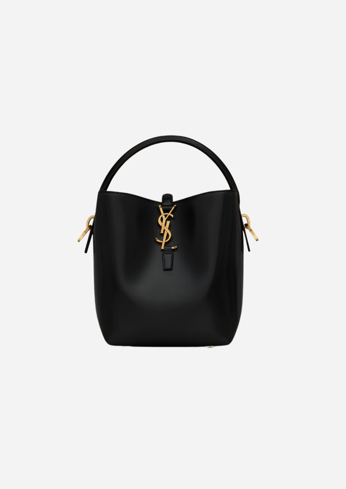 Saint Laurent Le 37 Piccola Nera in Pelle Lucida, vista frontale