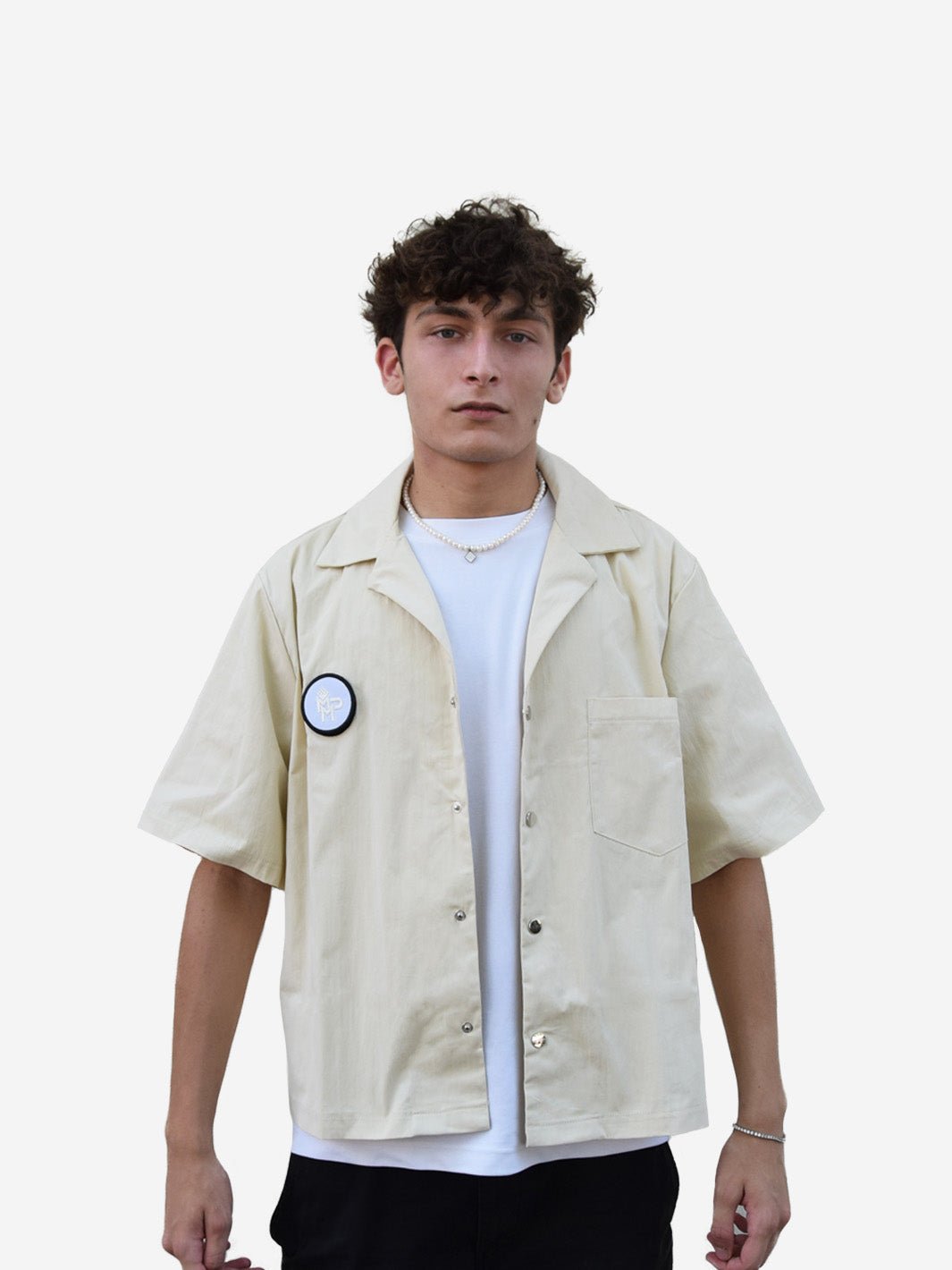 PANTALÓN BRAND X MILANOMARKTPLACE CAMICIA BOWLING CREMA
