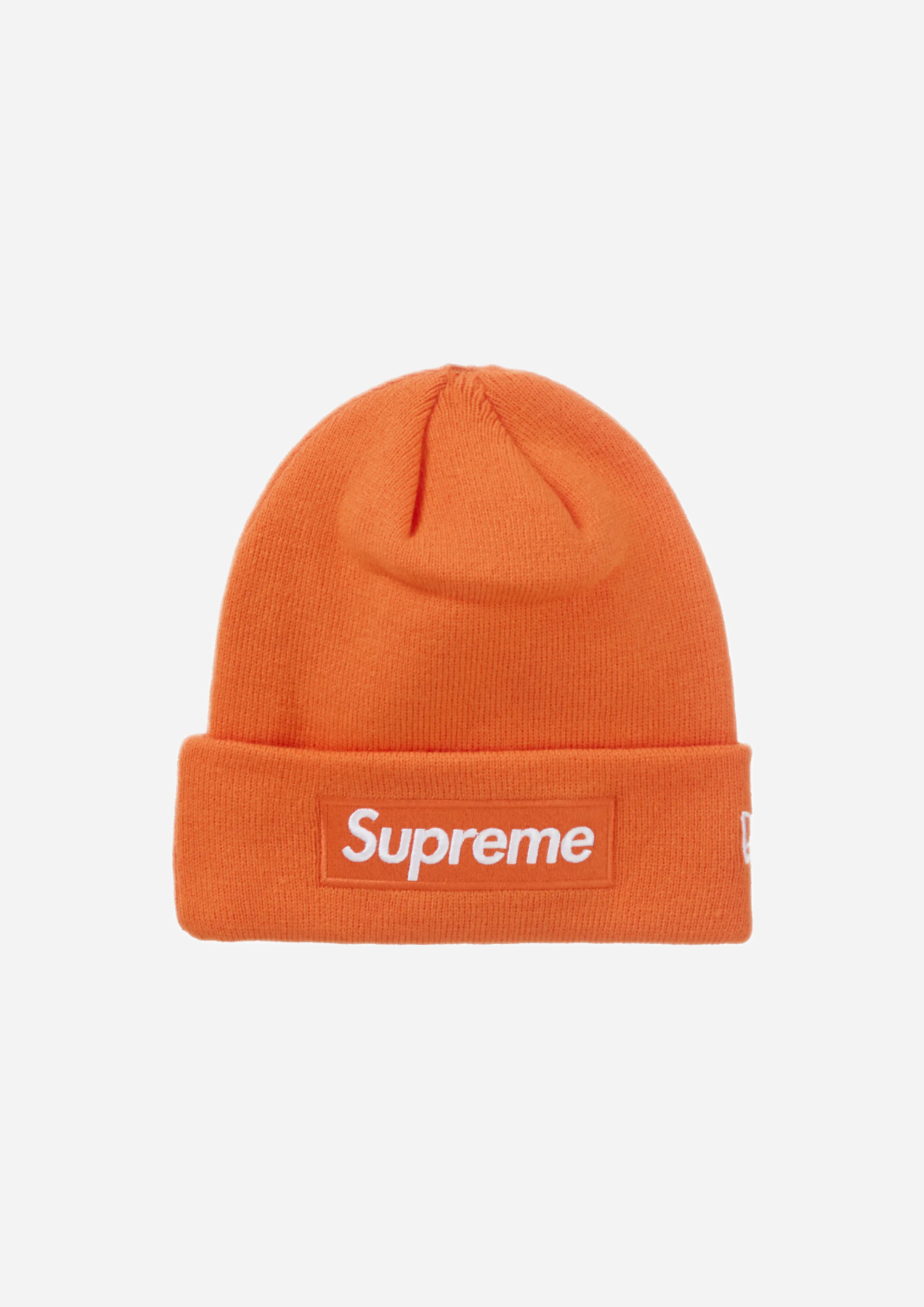 GORRO CON LOGO SUPREME NEW ERA EN COLOR NARANJA (Otoño/Invierno 2024)