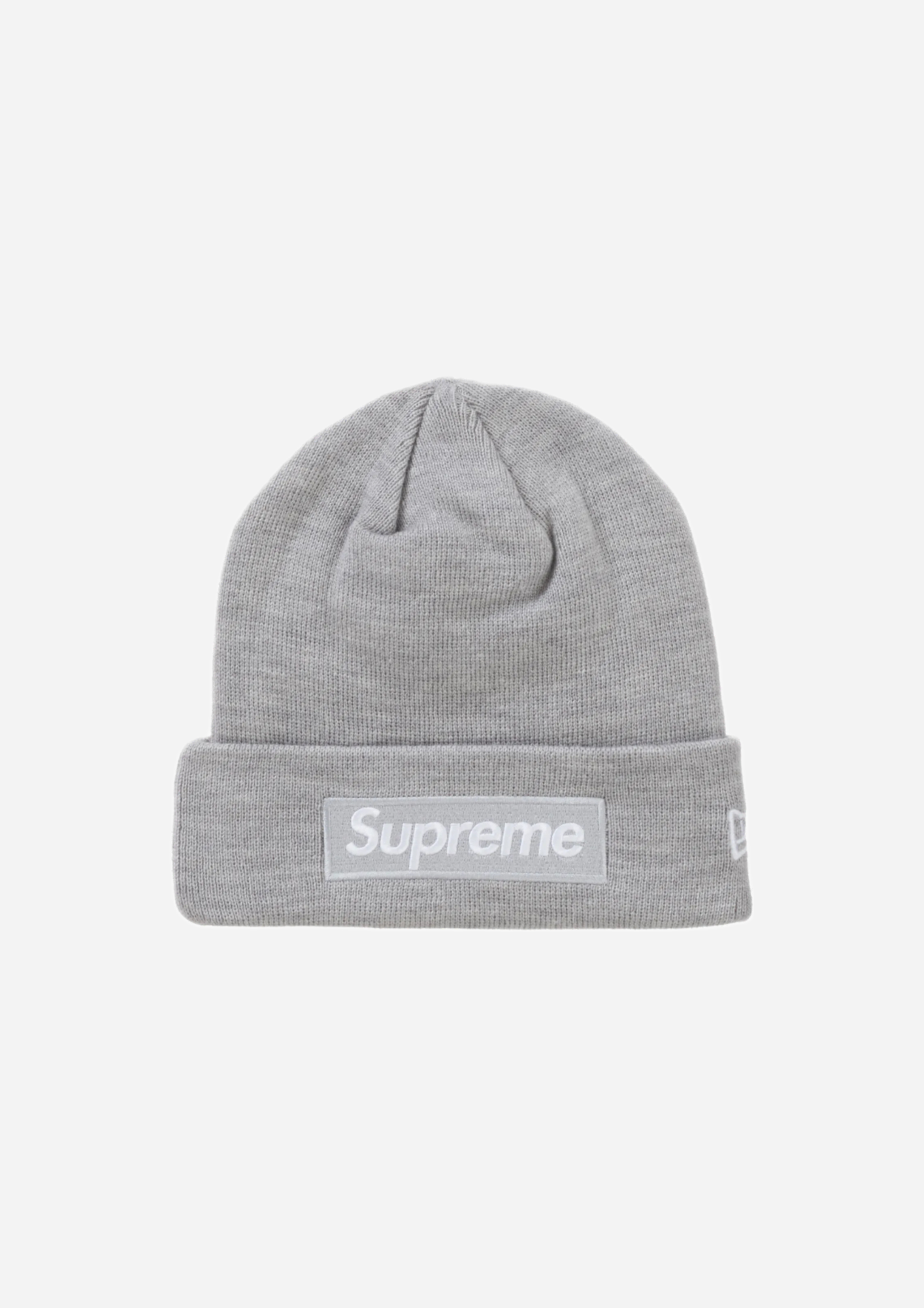 GORRO CON LOGO SUPREME NEW ERA EN GRIS (OI24)