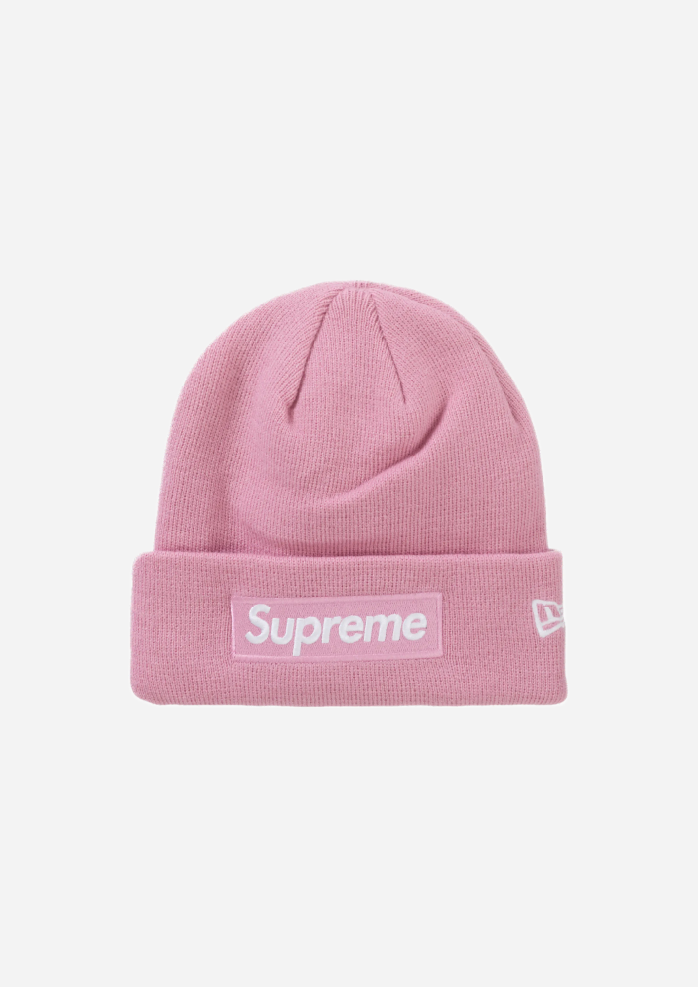 GORRO CON LOGO SUPREME NEW ERA EN COLOR ROSA (Otoño/Invierno 2024)