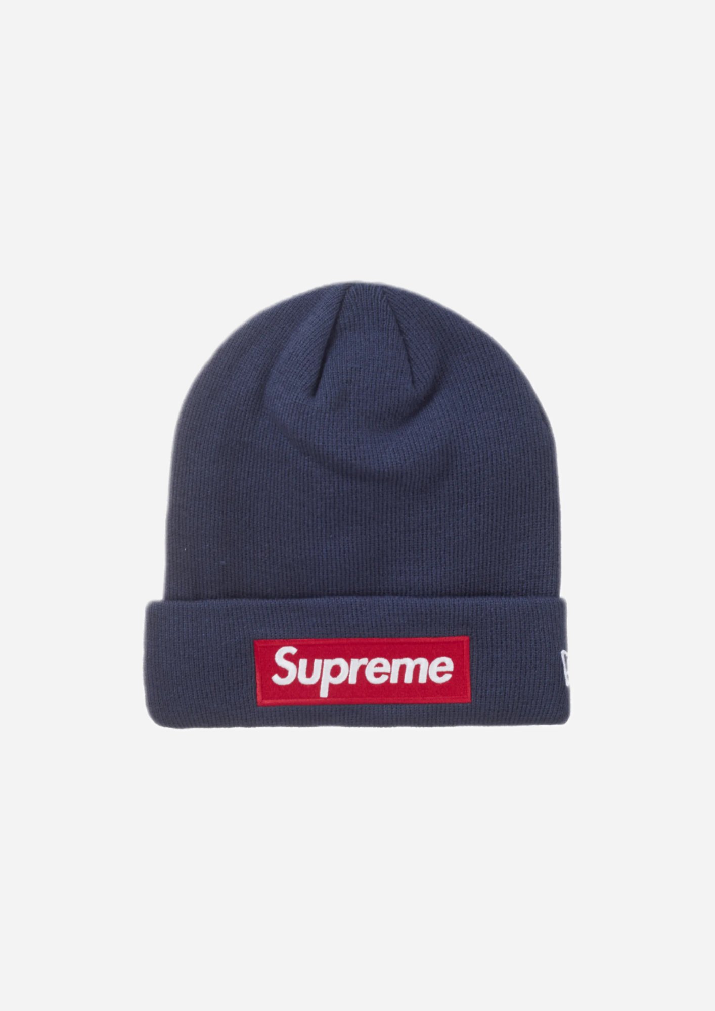 SUPREME NEW ERA BOX LOGO BEANIE NAVY (FW24)