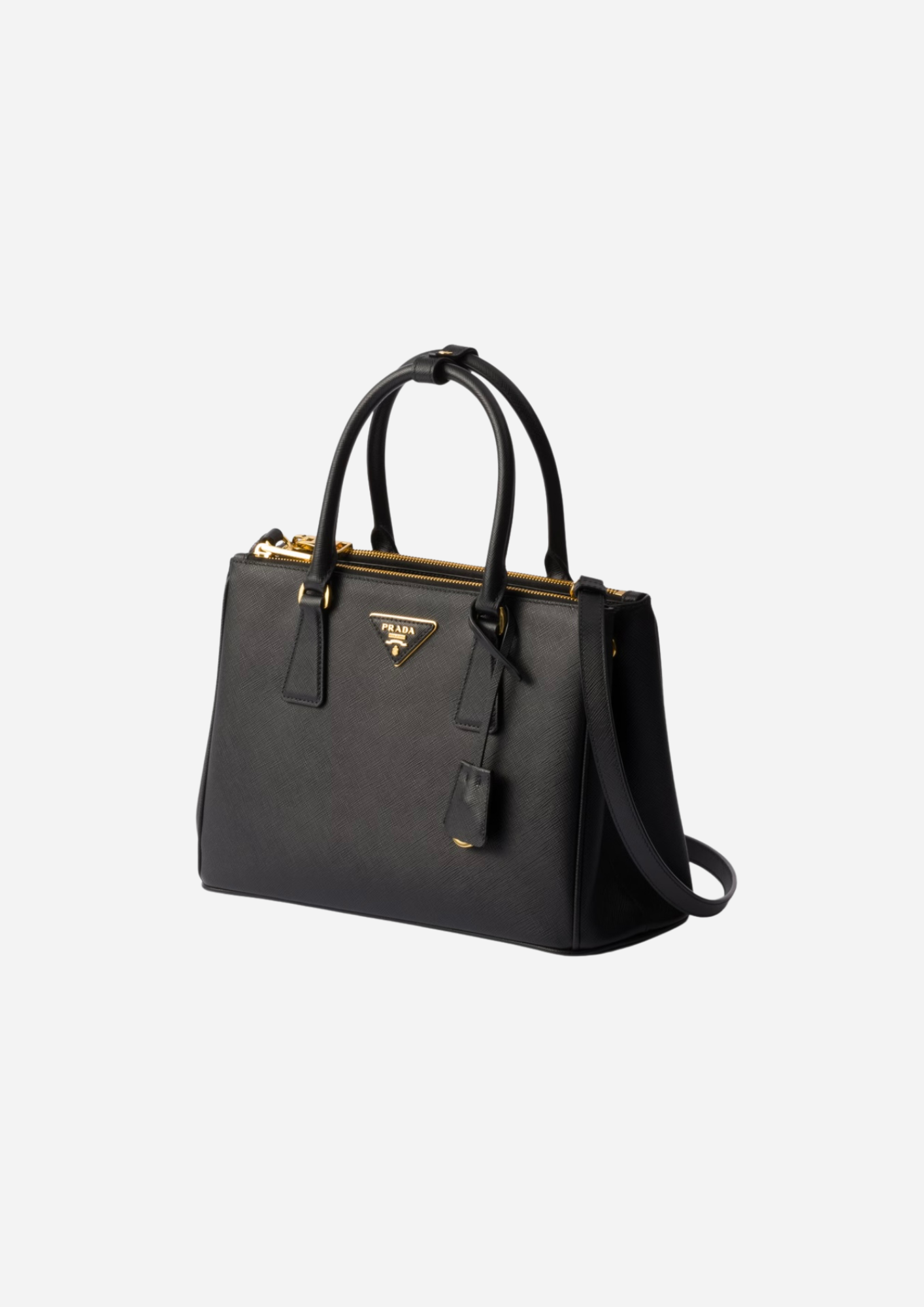 Väska Prada Galleria liten i Saffiano Nero