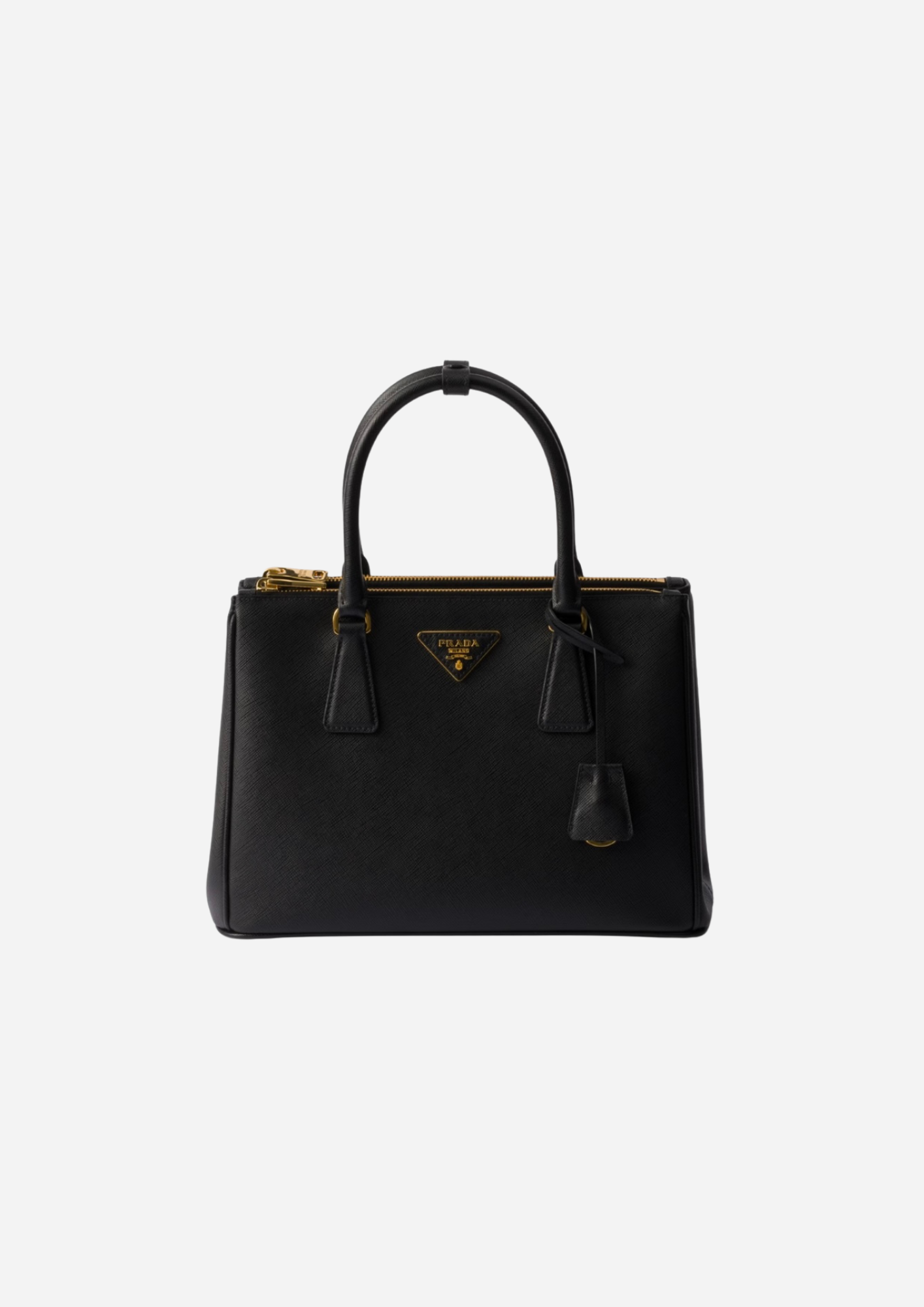 Väska Prada Galleria liten i Saffiano Nero