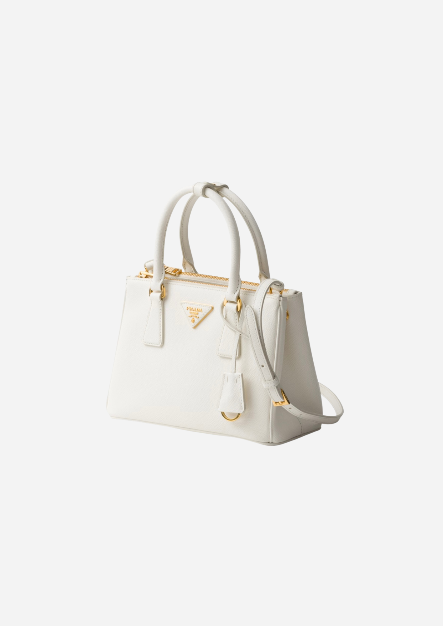 VÄSKA PRADA GALLERIA MEDIUM I SAFFIANO VIT