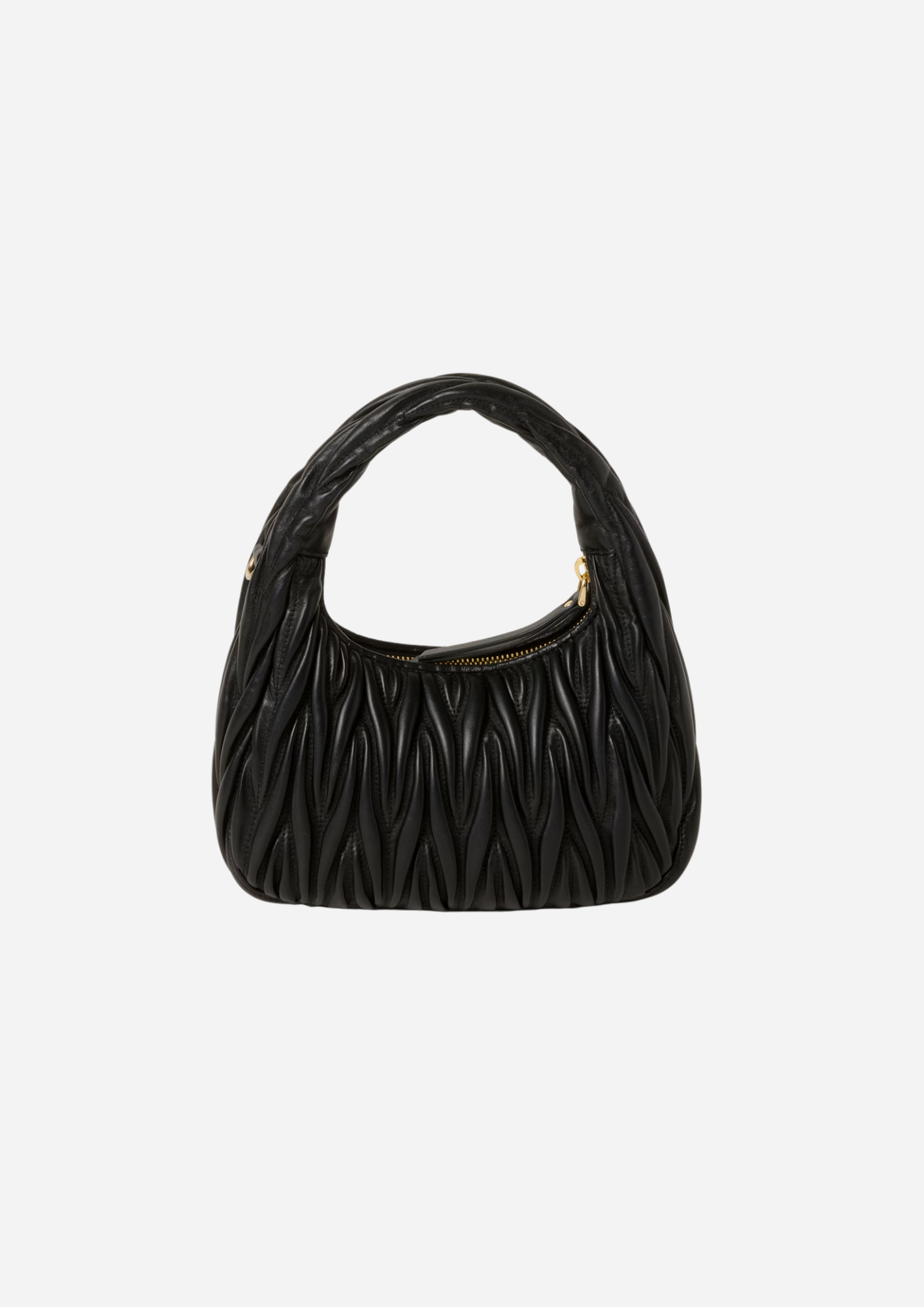 MIU MIU HOBO WANDER SMALL NAPPA MATELASSÉ BLACK
