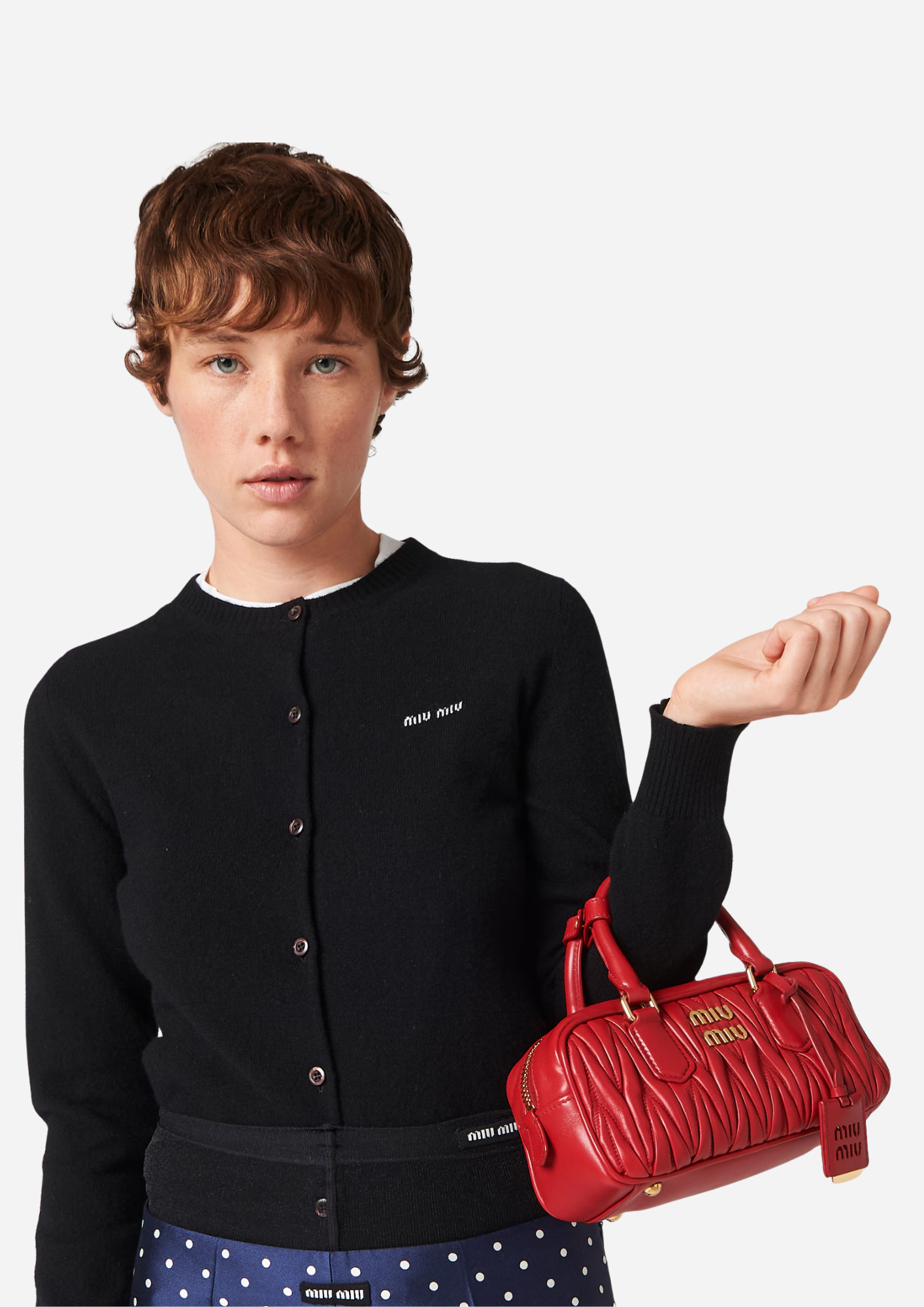 MIU MIU BORSA ARCADIE IN NAPPA MATELASSÉ REGULAR ROSSA