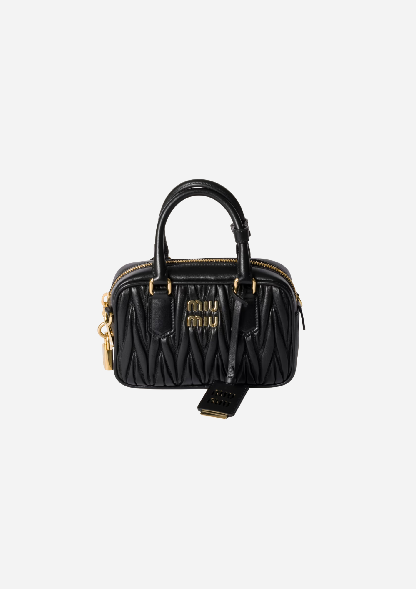 MIU MIU BORSA ARCADIE IN NAPPA MATELASSÉ SMALL NERA
