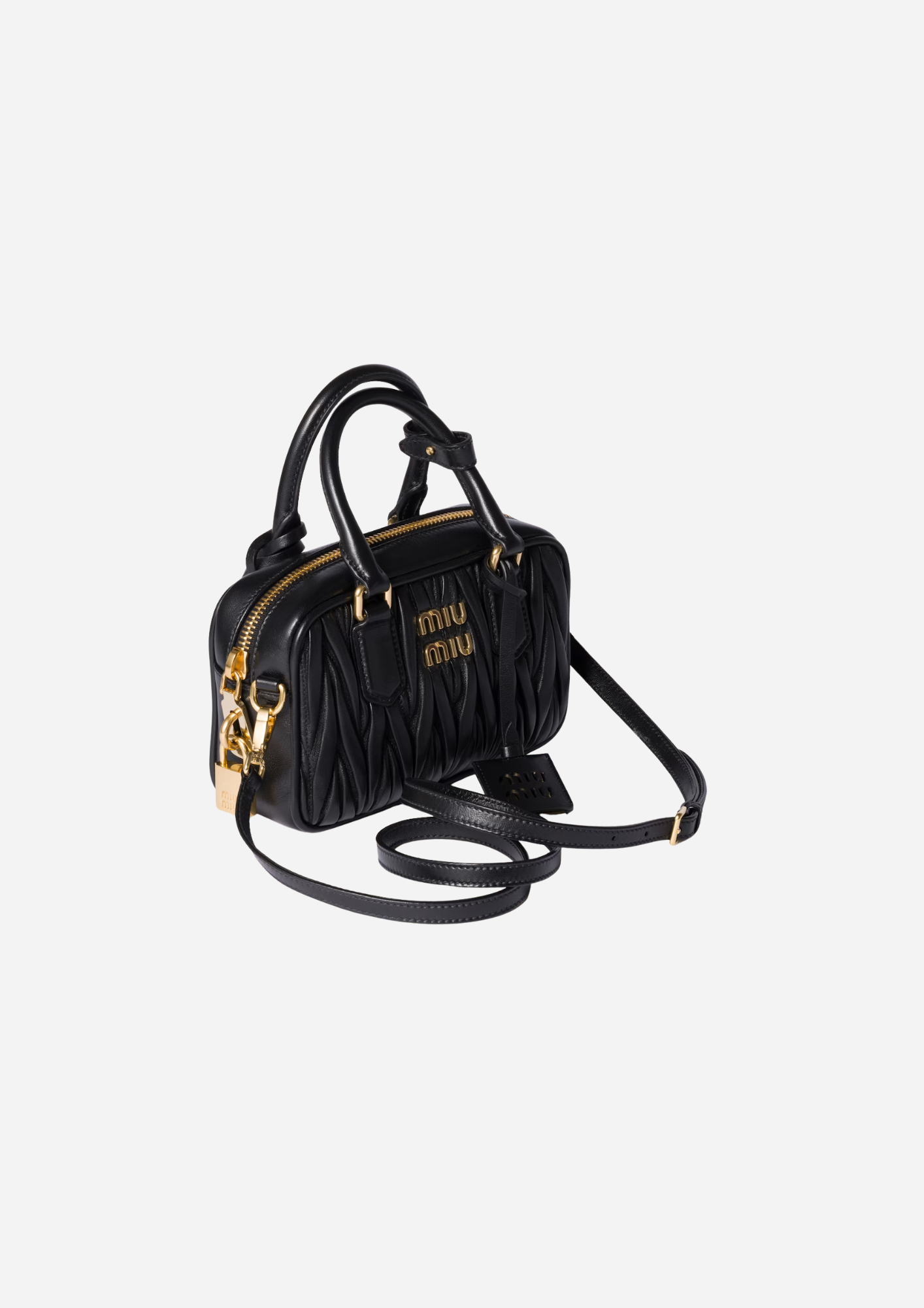 MIU MIU BORSA ARCADIE IN NAPPA MATELASSÉ SMALL NERA