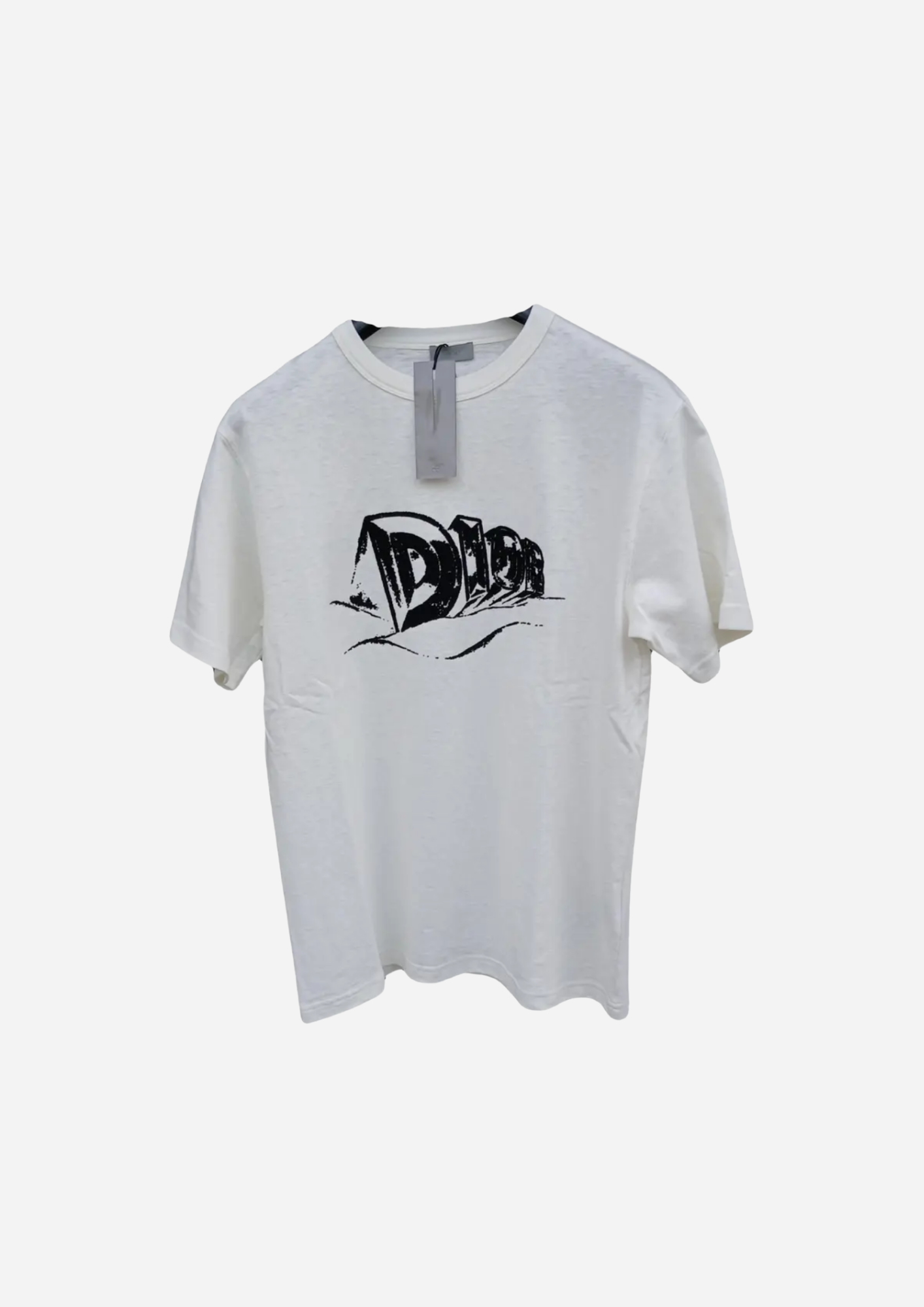 CHRISTIAN DIOR T-SHIRT LOGO DIOR WHITE