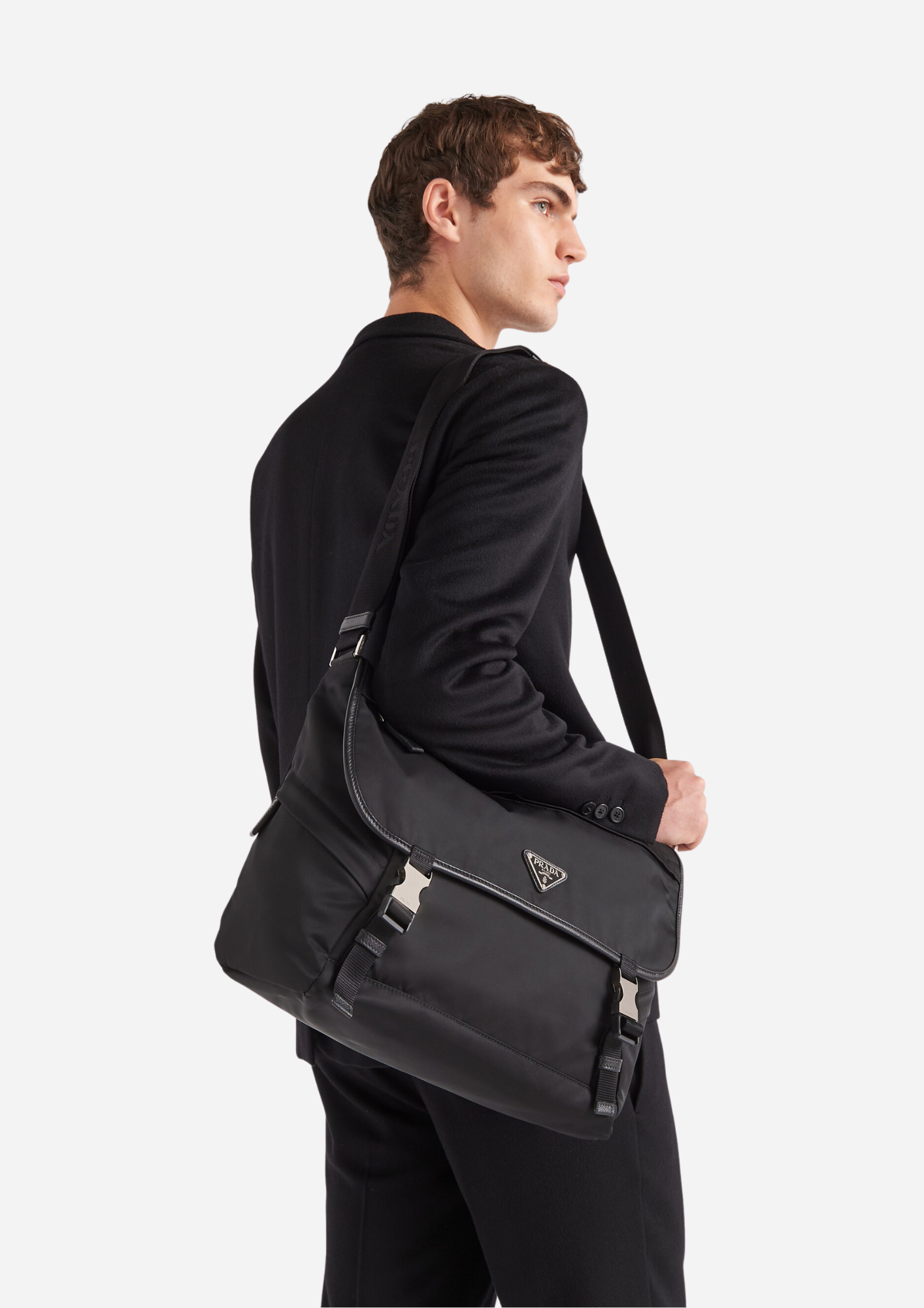 PRADA SAC AVEC BANDOULIÈRE EN RE-NYLON ET SAFFIANO