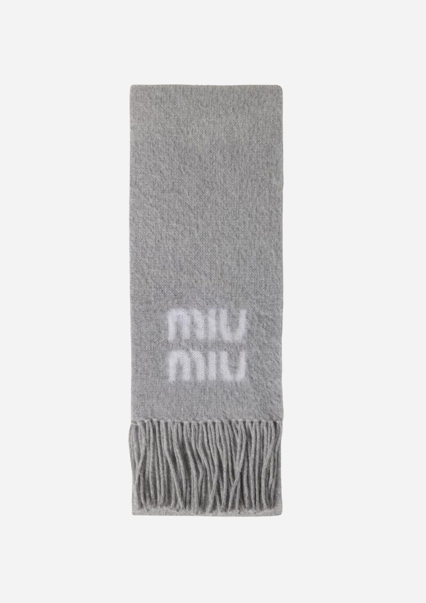 MIU MIU halsduk i grått ull och mohair