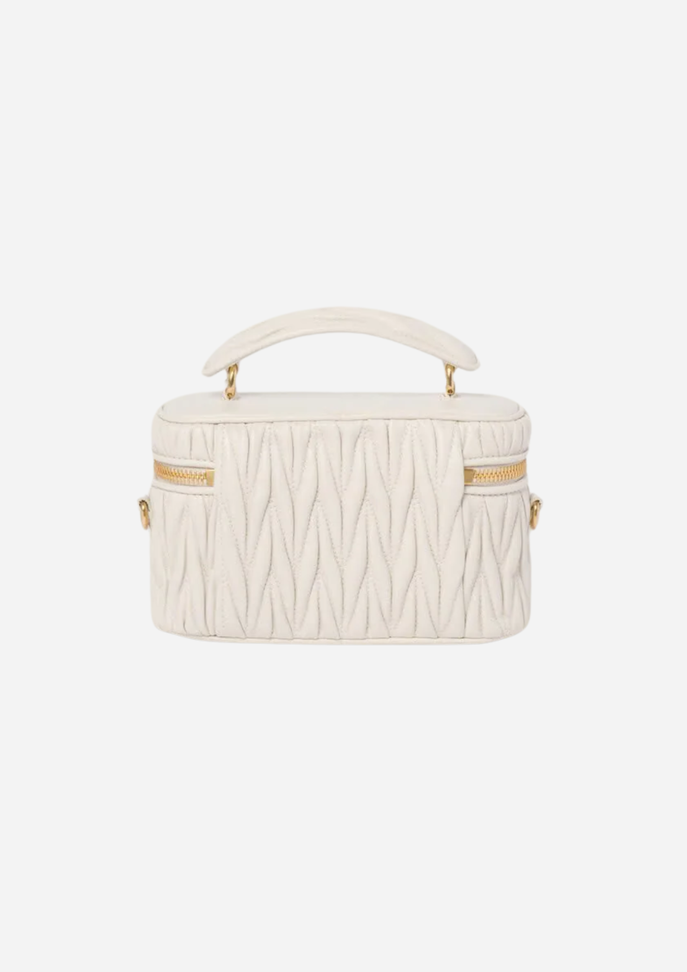 Miu Miu Borsa a Spalla Matelassé in Pelle Nappa Bianca