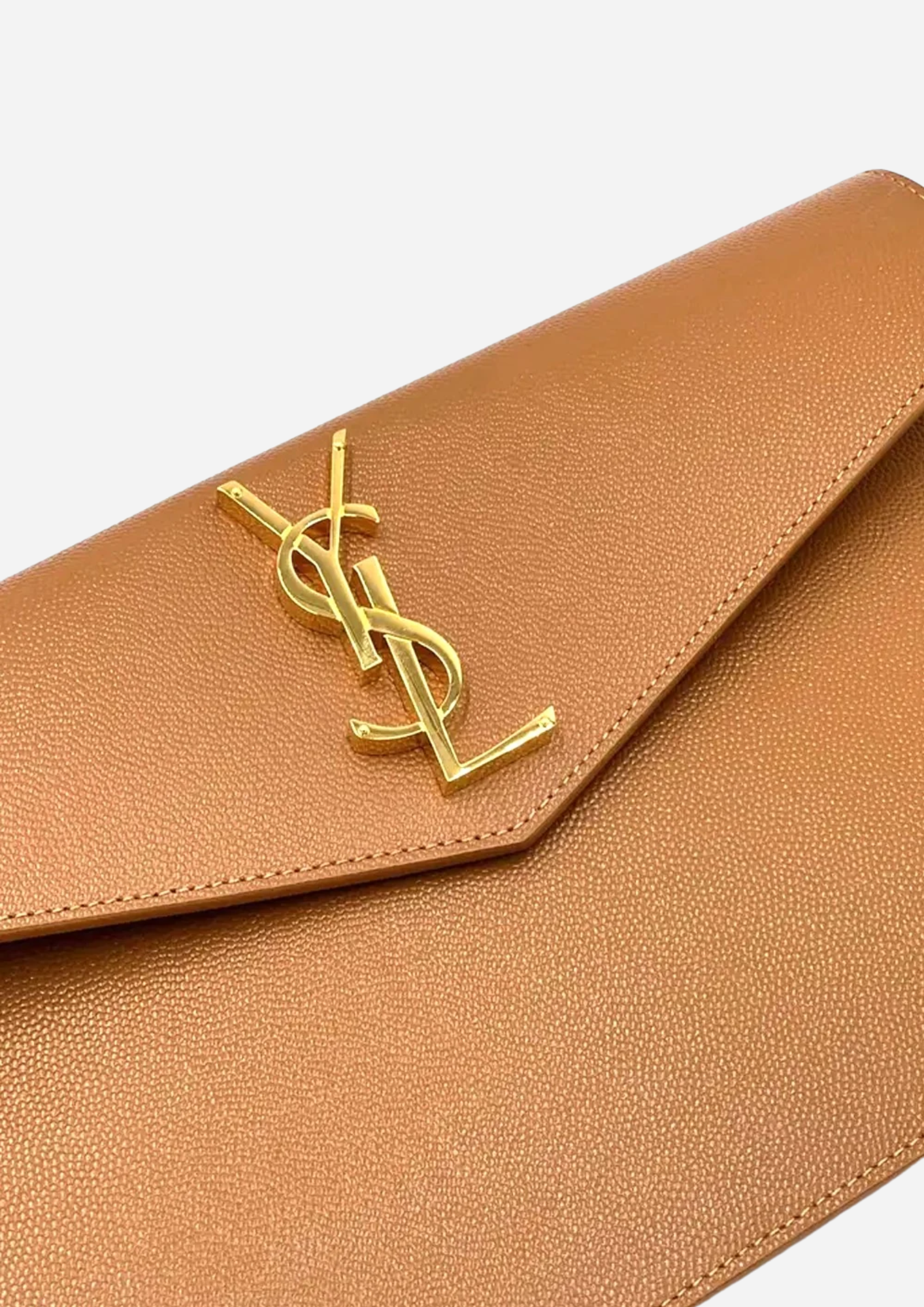 Saint Laurent Pochette Uptown Marrone
