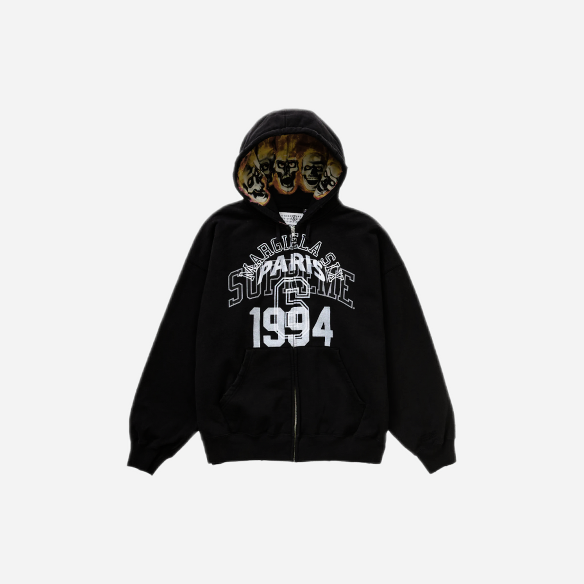 SUPREME MM6 MAISON MARGIELA ZIP UP CAPUZ PRETO