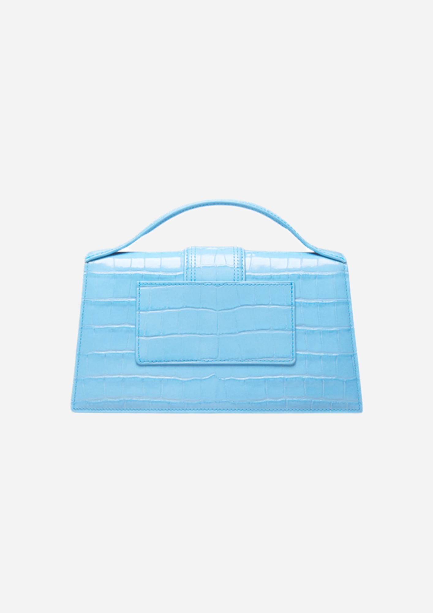 JACQUEMUS GRAND BAMBINO CROCODILE BLUE