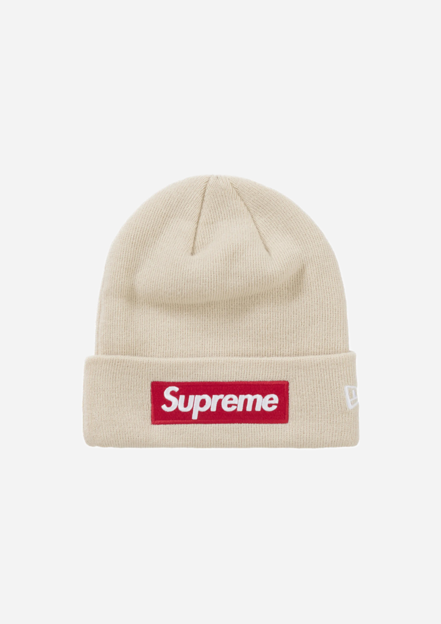 SUPREME NEW ERA BOX LOGO BEANIE STONE (FW24)