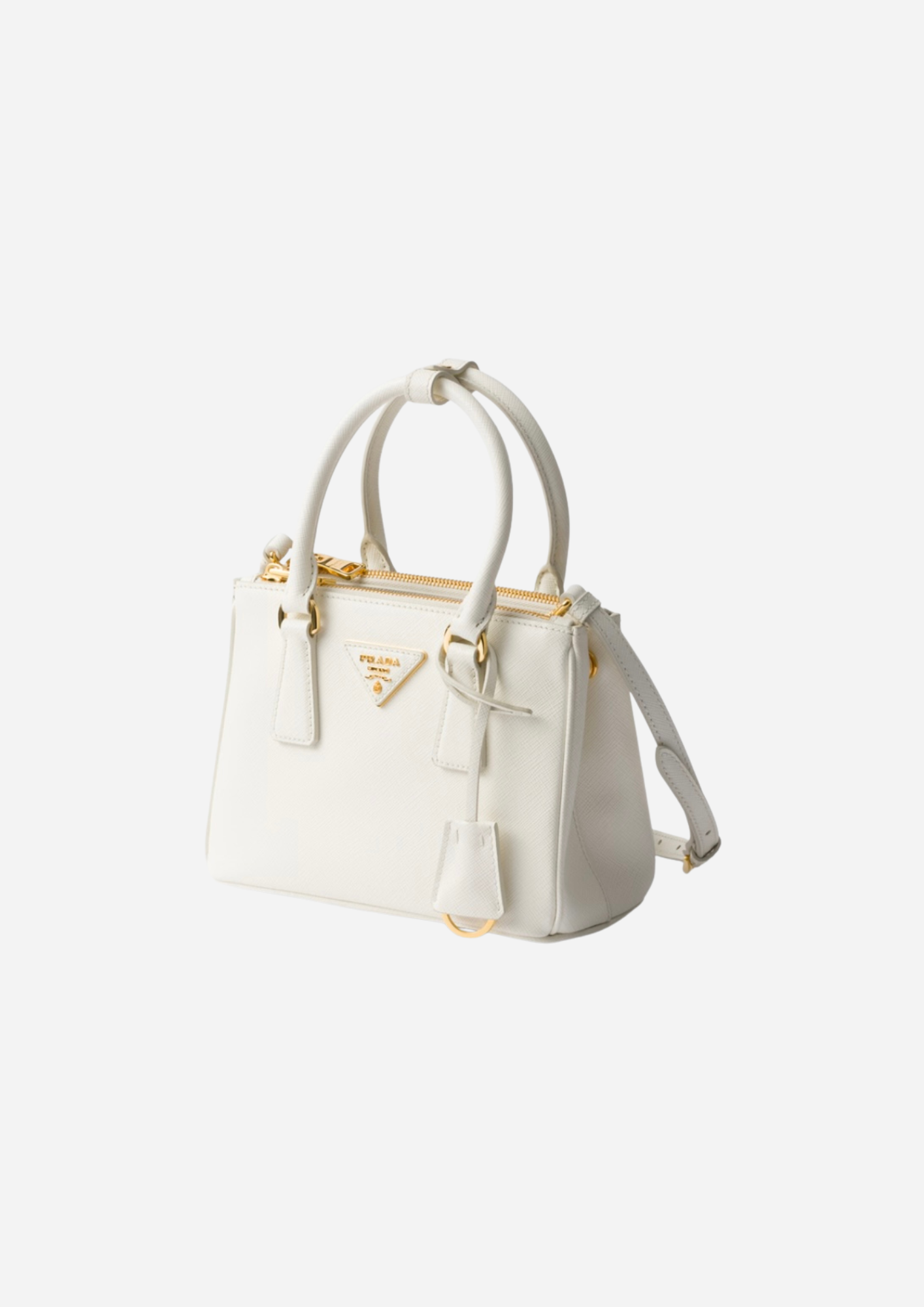 VÄSKA PRADA GALLERIA MINI I SAFFIANO VIT