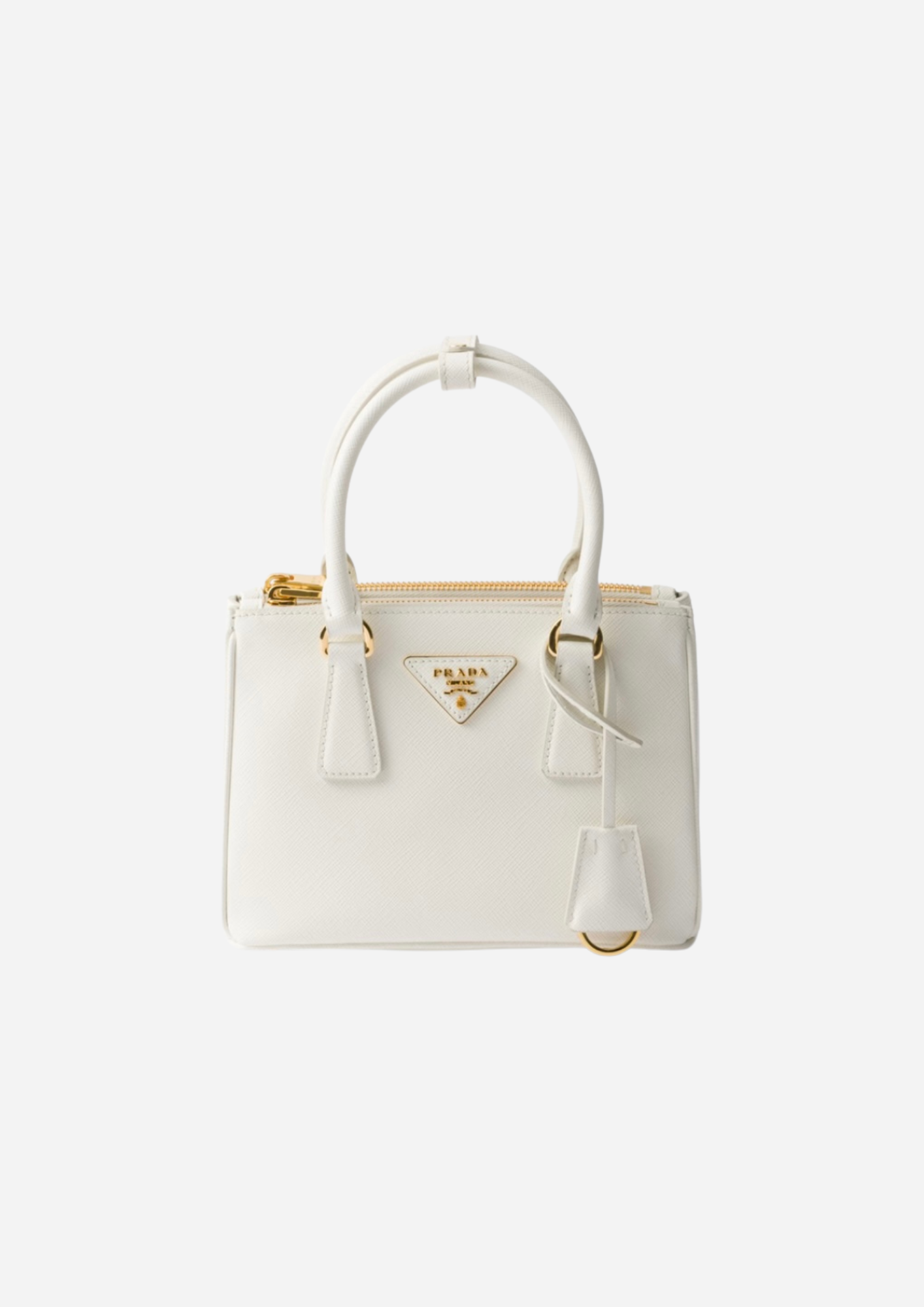 VÄSKA PRADA GALLERIA MINI I SAFFIANO VIT