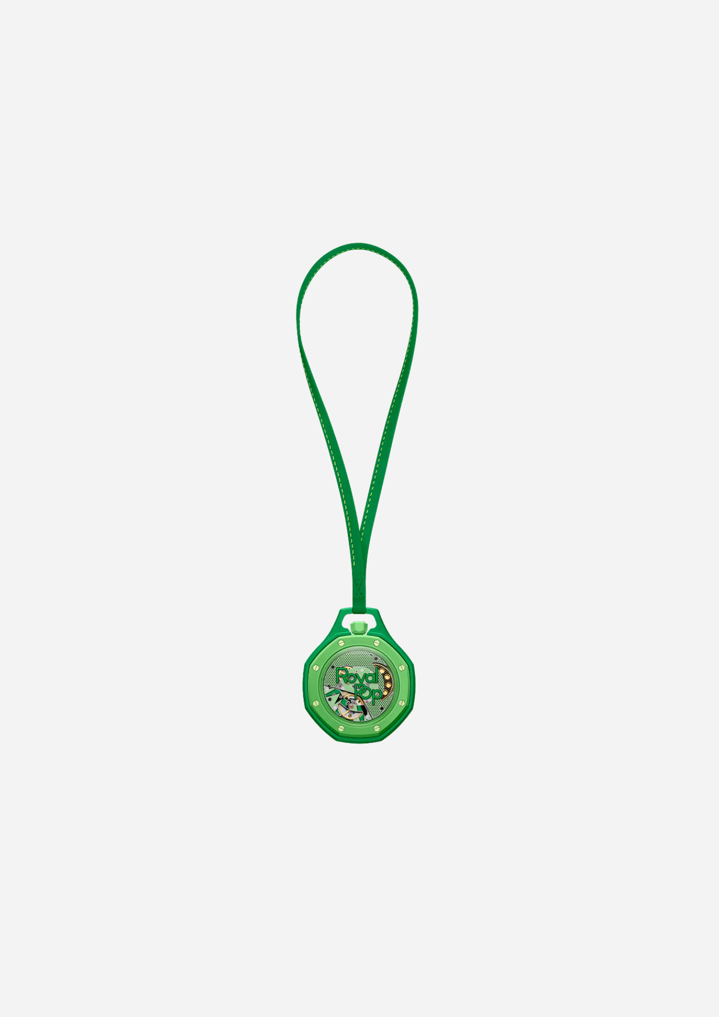 Audemars Piguet x Swatch Royal Pop GREEN EIGHT vista posteriore con cordino
