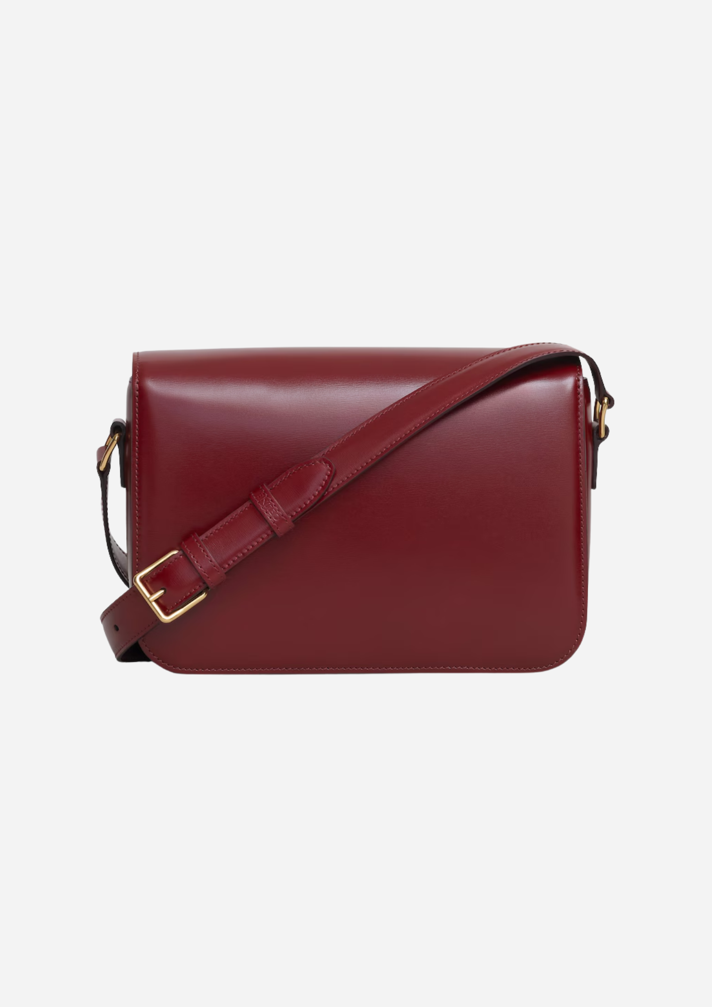 Celine Triomphe Classique bordeaux chiaro vista posteriore con tracolla regolabile