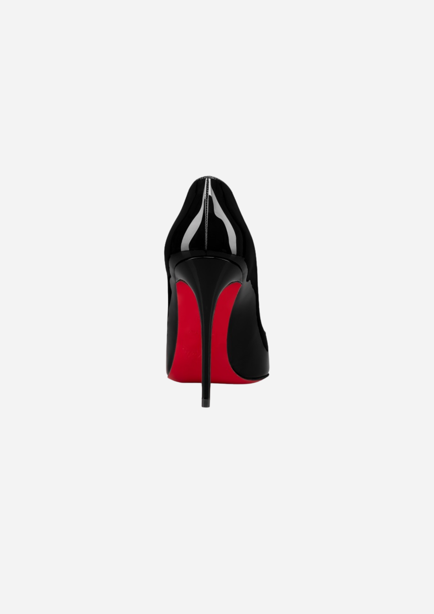 Christian Louboutin Hot Chick 100 nera vista posteriore con suola rossa