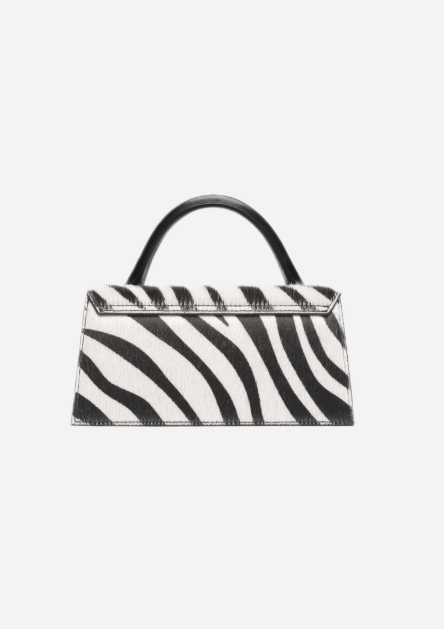Jacquemus Le Chiquito Long Nero e Bianco Stampa Zebra, vista posteriore